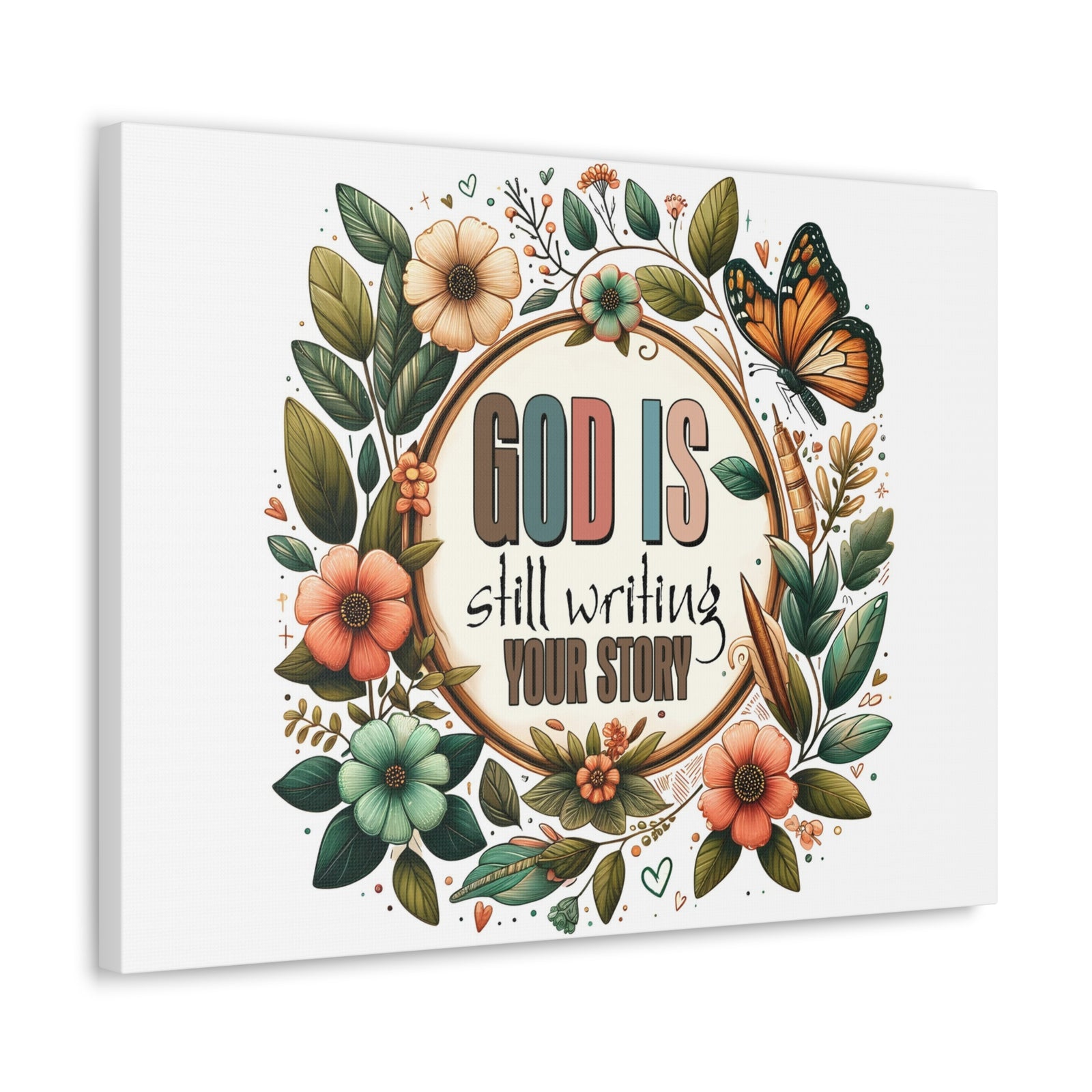 Scripture Walls God is Still Writing Bible Verse Canvas Christian Wall Art Ready to Hang Unframed-Express Your Love Gifts