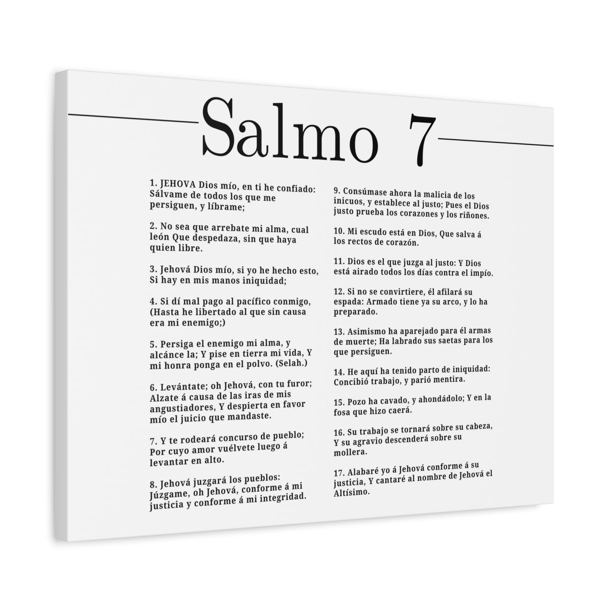 Salmo 7 Impresión De Arte Cristiano en la Pared Lista Para Colgar-Express Your Love Gifts