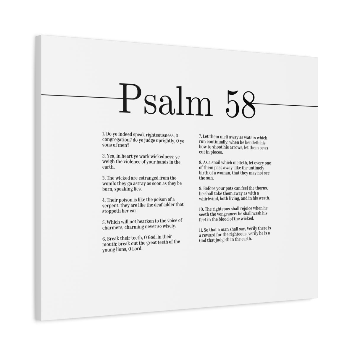 Scripture Canvas God That Judgeth Psalm 58 Christian Wall Art Bible Verse Print Ready to Hang-Express Your Love Gifts