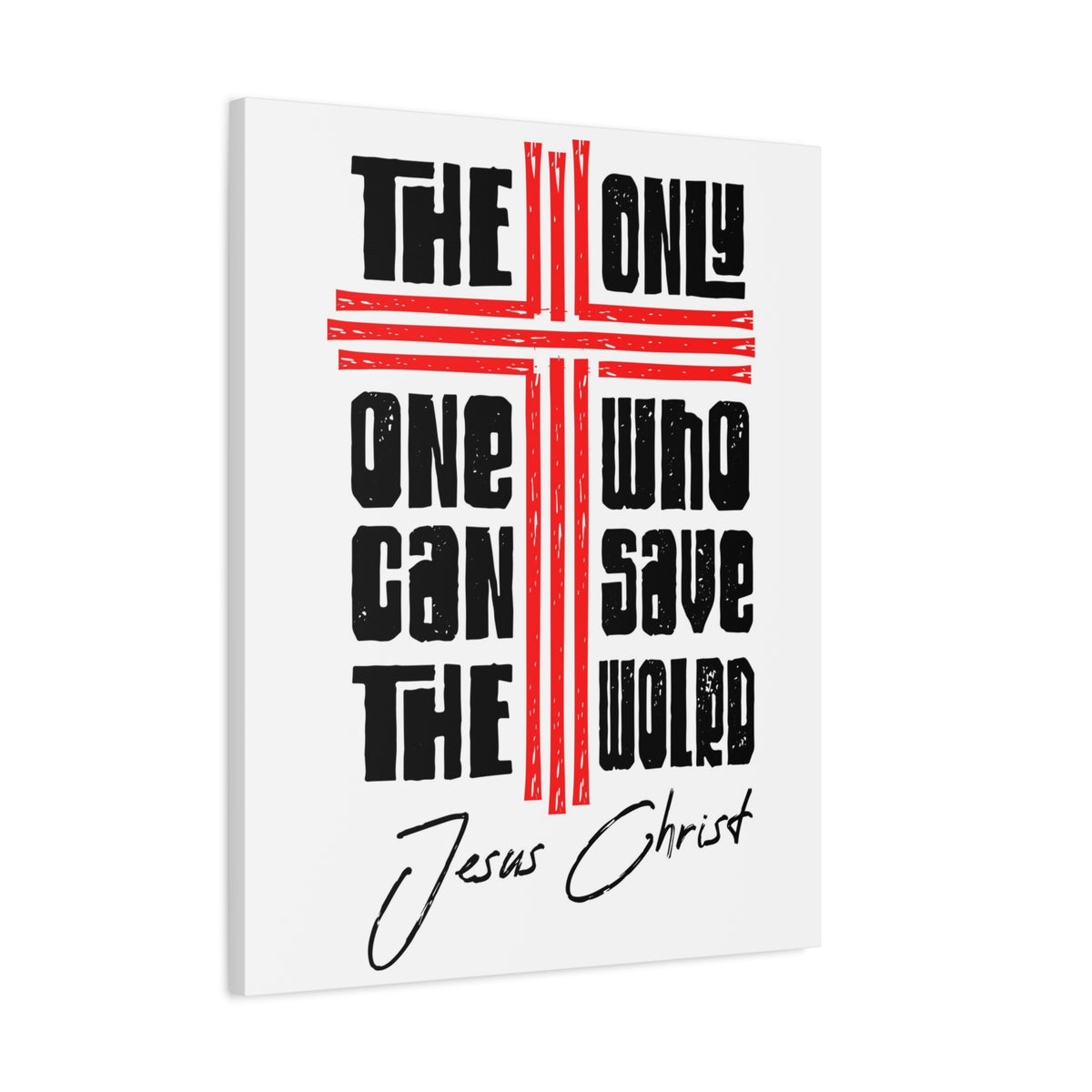 Scripture Walls Only Jesus Can Save Bible Verse Canvas Christian Wall Art Ready to Hang Unframed-Express Your Love Gifts