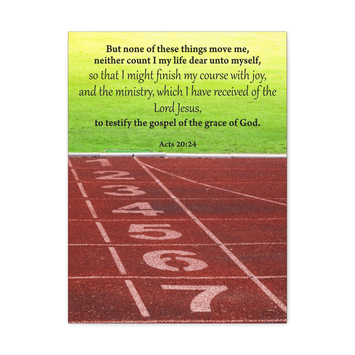 Bible Verse Canvas Testify the Gospel Acts 20:24 Christian Home Decor Scripture Art-Express Your Love Gifts
