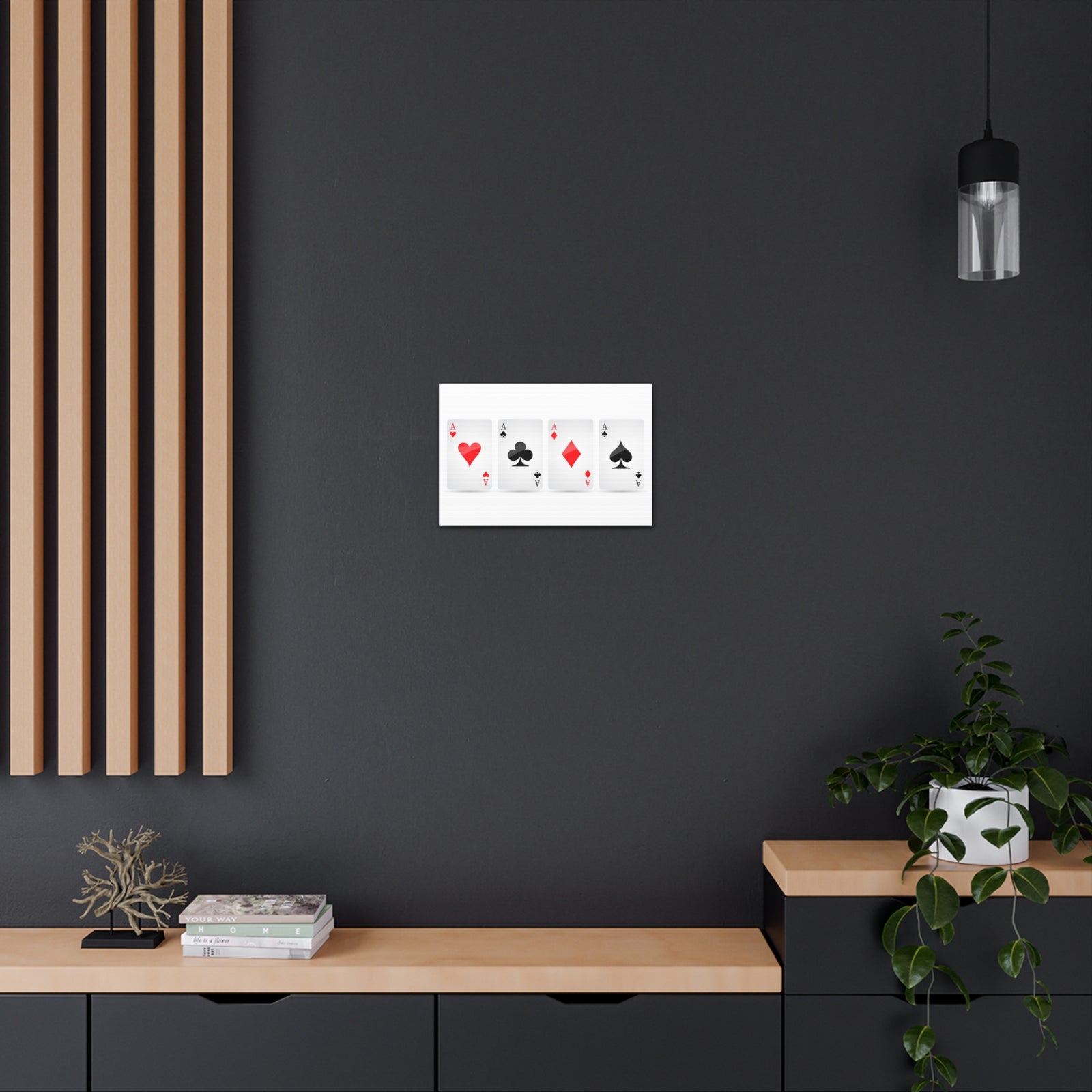 Ace Card Suit Playing Card Canvas Wall Art for Home Decor Ready-to-Hang-Express Your Love Gifts
