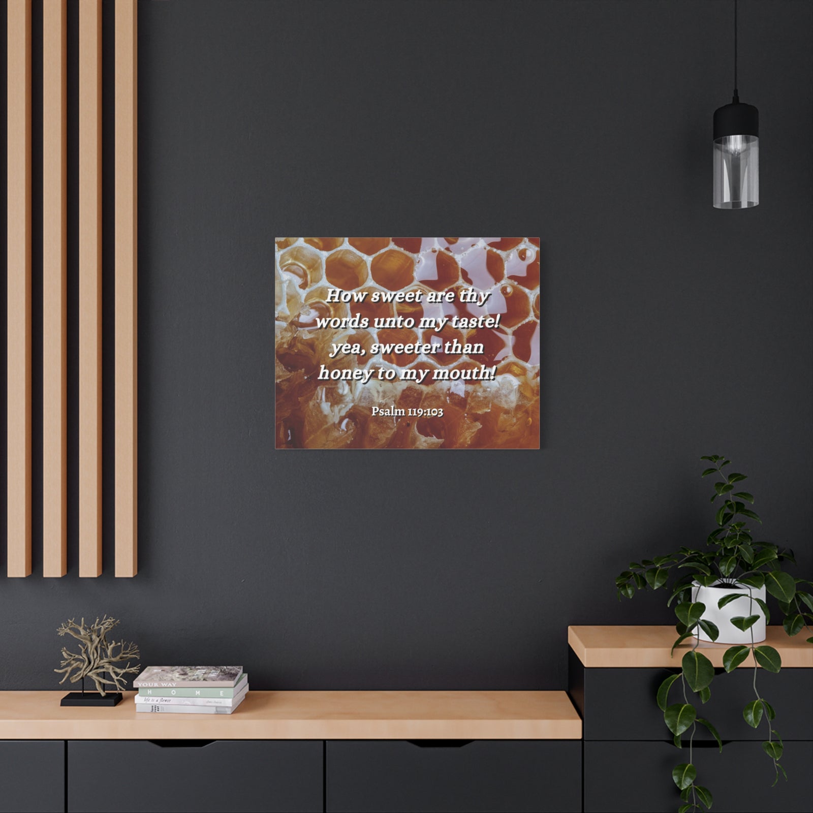 Scripture Walls Thy Words Psalm 119:103 Bible Verse Canvas Christian Wall Art Ready to Hang-Express Your Love Gifts