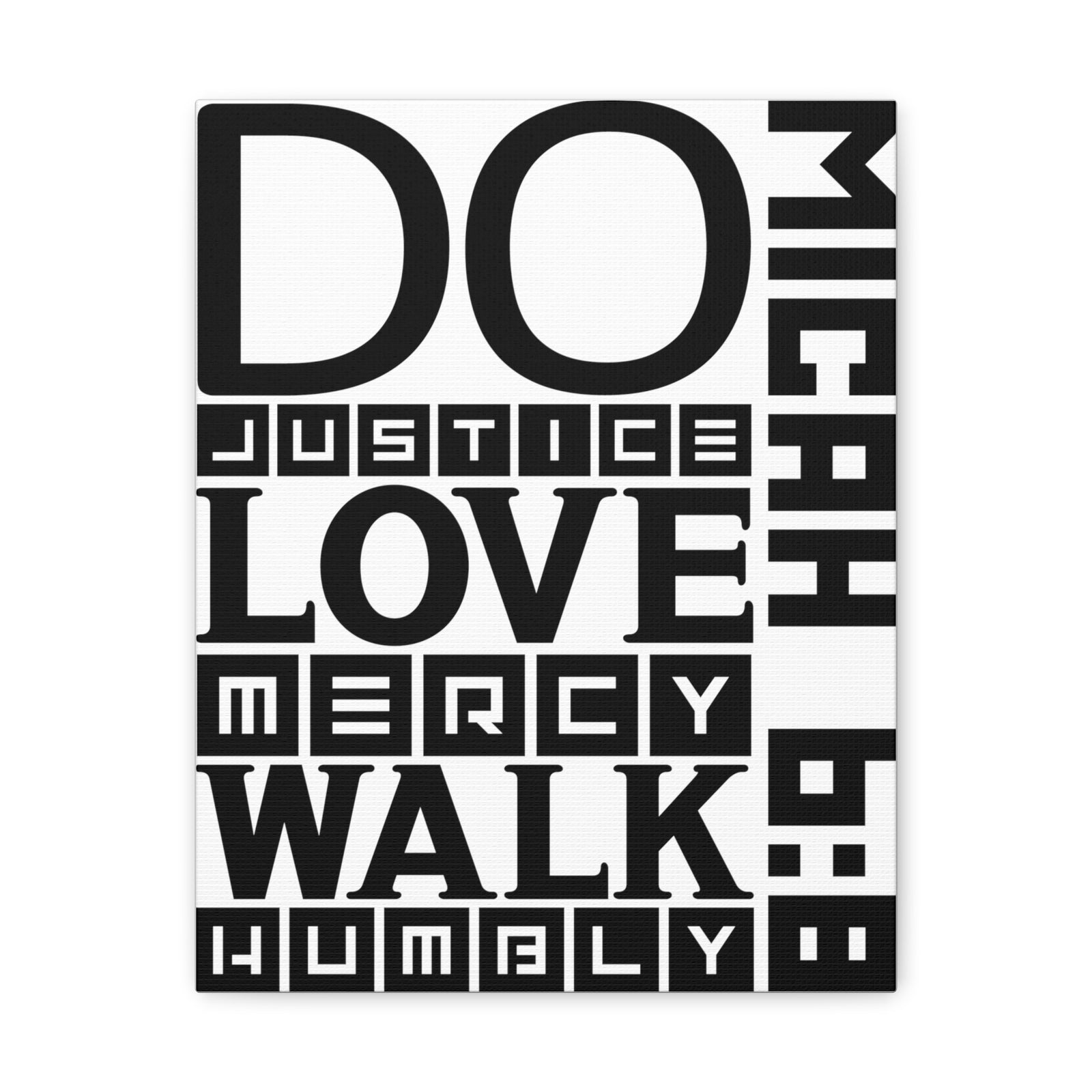 Scripture Walls Micah 6:8 DO Justice Bible Verse Canvas Christian Wall Art Ready to Hang Unframed-Express Your Love Gifts