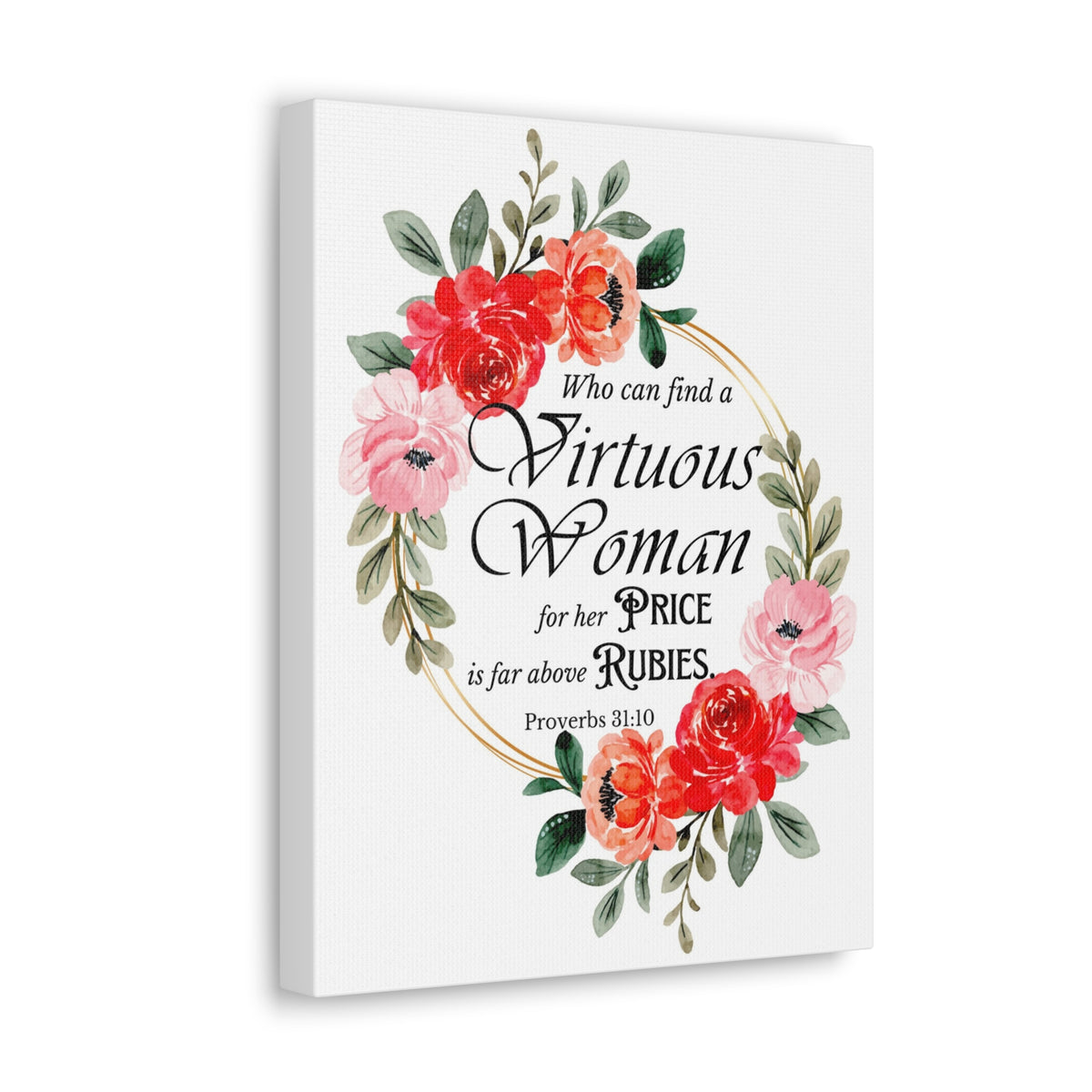 Scripture Walls Proverbs 31:10 A Virtuous Woman Bible Verse Canvas Christian Wall Art Ready to Hang Unframed-Express Your Love Gifts