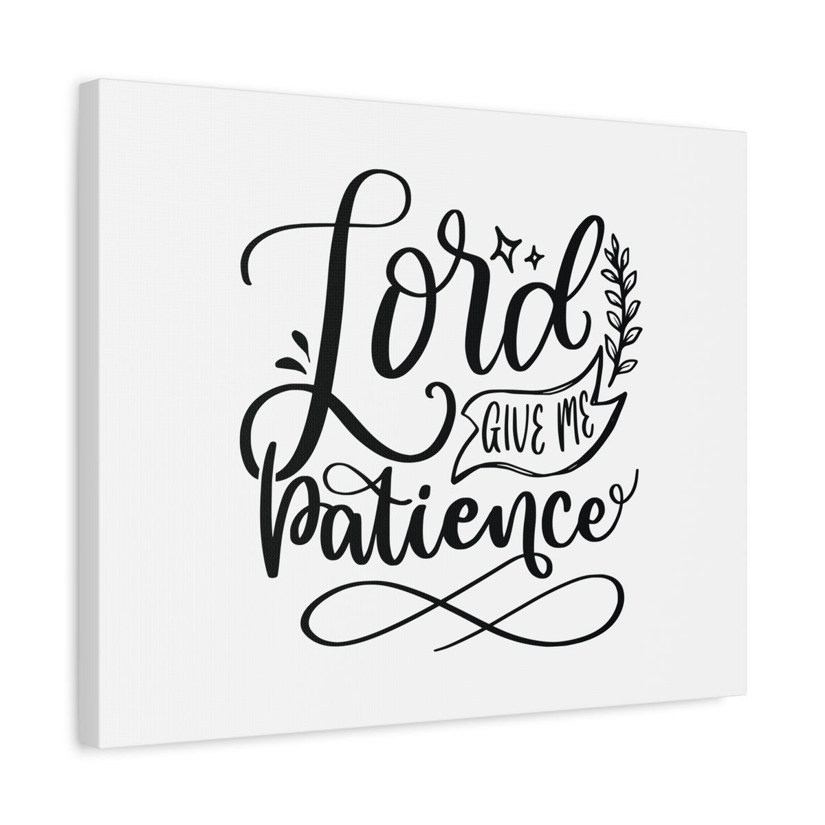 Scripture Canvas Lord Give Me Patience Psalm 37:7 Christian Wall Art Bible Verse Print Ready to Hang-Express Your Love Gifts