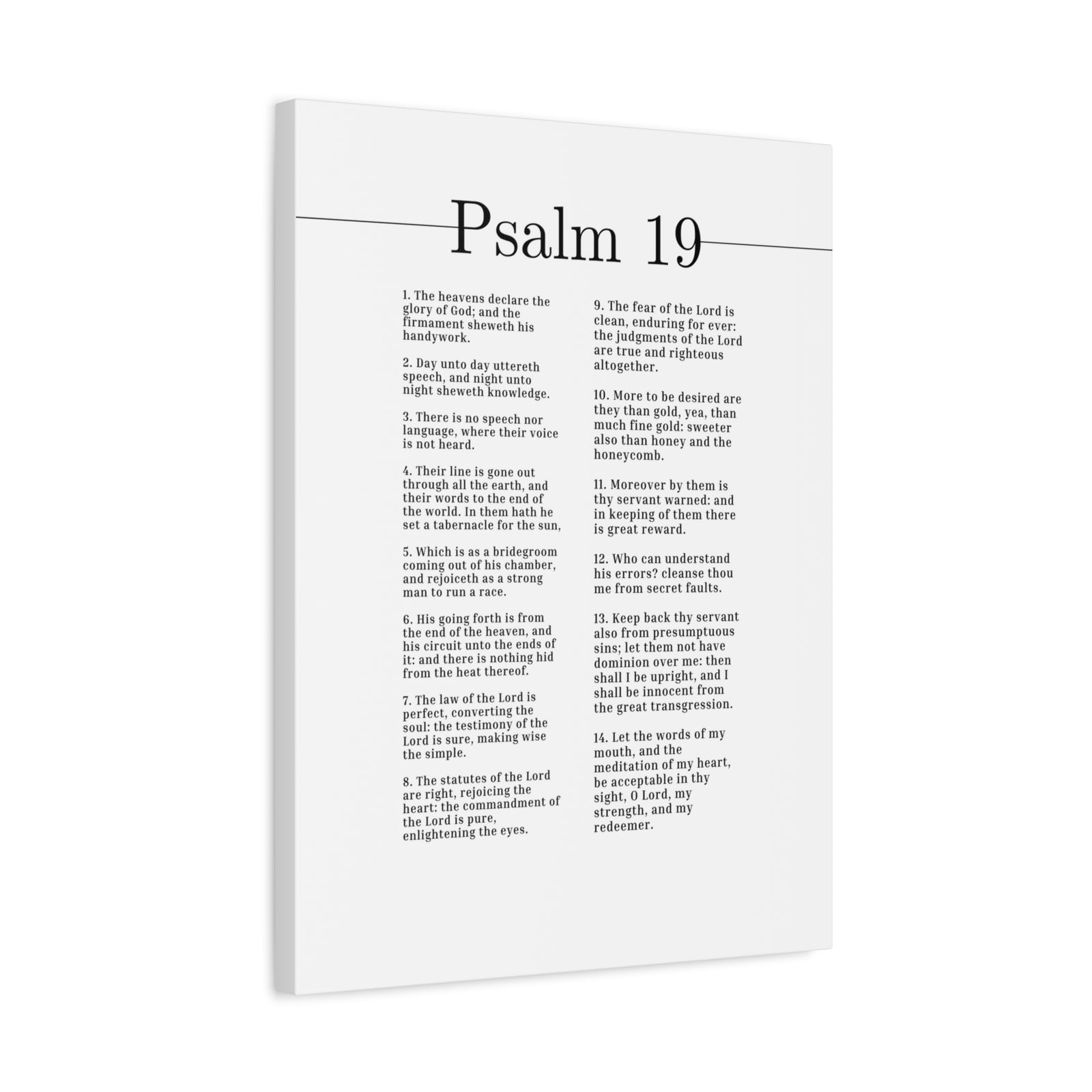 Scripture Canvas Declare The Glory Of God Psalm 19 Christian Wall Art Bible Verse Print Ready to Hang-Express Your Love Gifts