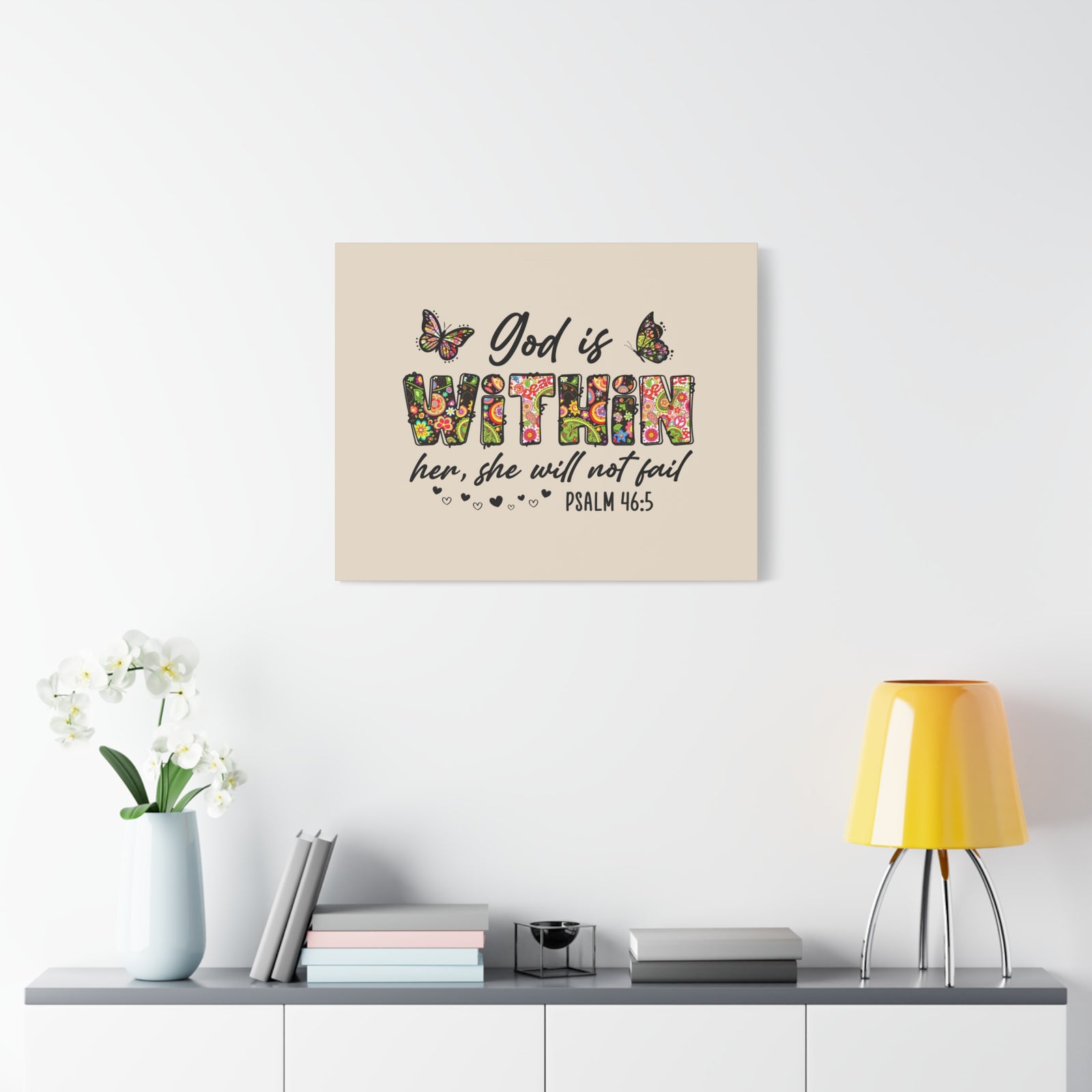 Scripture Walls She Will Not Fail Psalm 46:5 Bible Verse Canvas Christian Wall Art Ready to Hang-Express Your Love Gifts