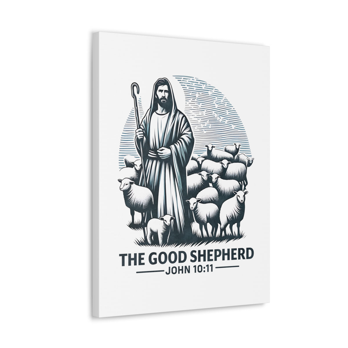Scripture Walls John 10:11 The Good Shepherd Bible Verse Canvas Christian Wall Art Ready to Hang Unframed-Express Your Love Gifts