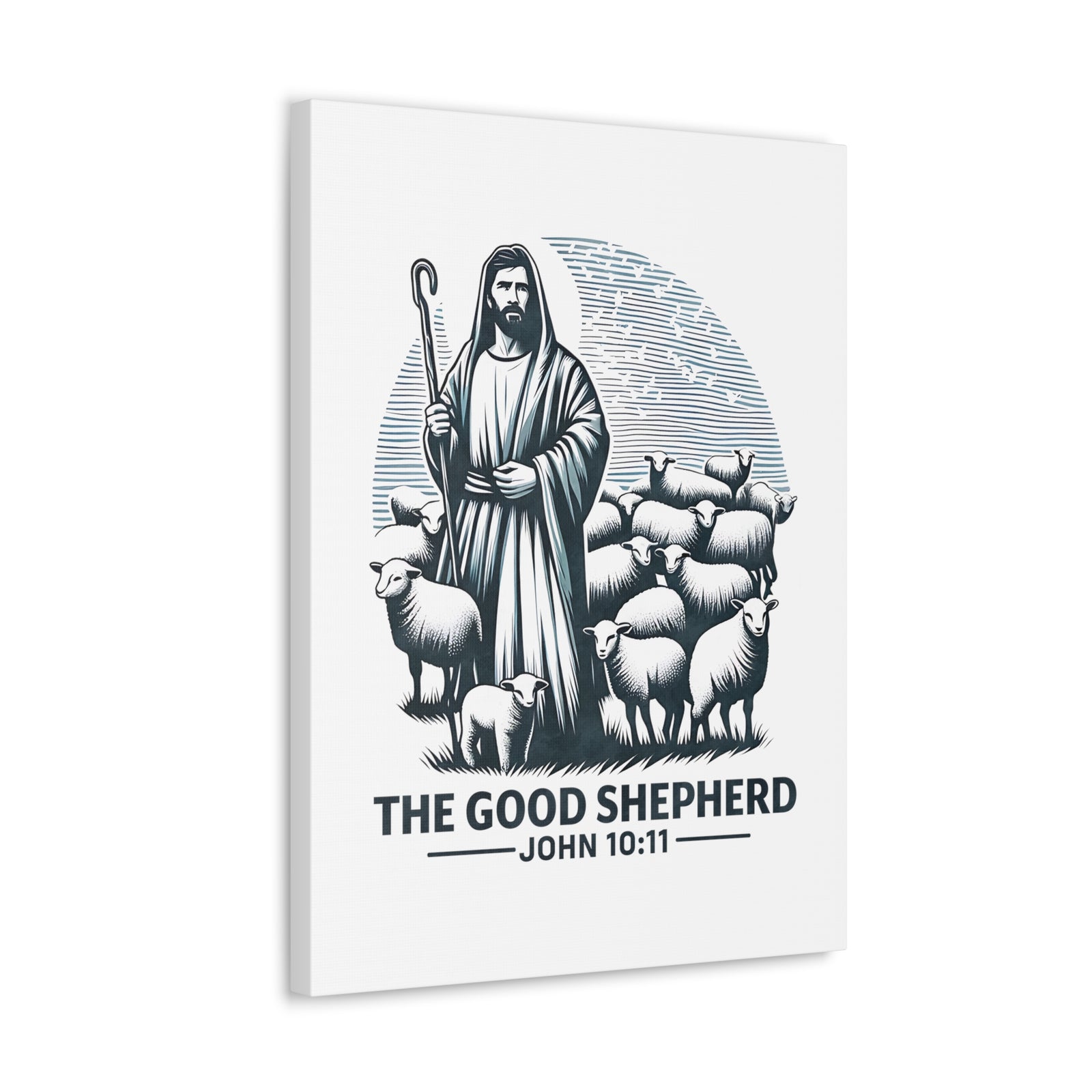 Scripture Walls John 10:11 The Good Shepherd Bible Verse Canvas Christian Wall Art Ready to Hang Unframed-Express Your Love Gifts