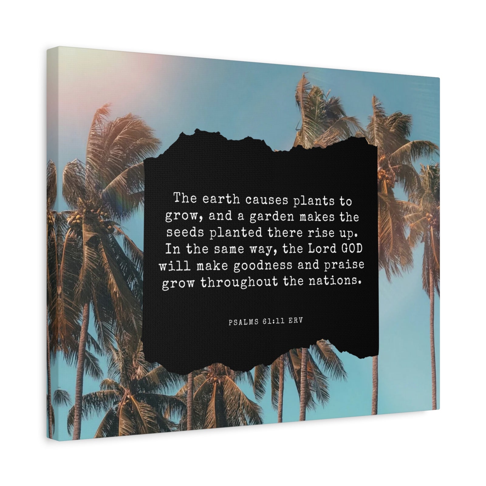 Scripture Walls Goodness And Praise Psalms 61:11 Bible Verse Canvas Christian Wall Art Ready to Hang-Express Your Love Gifts