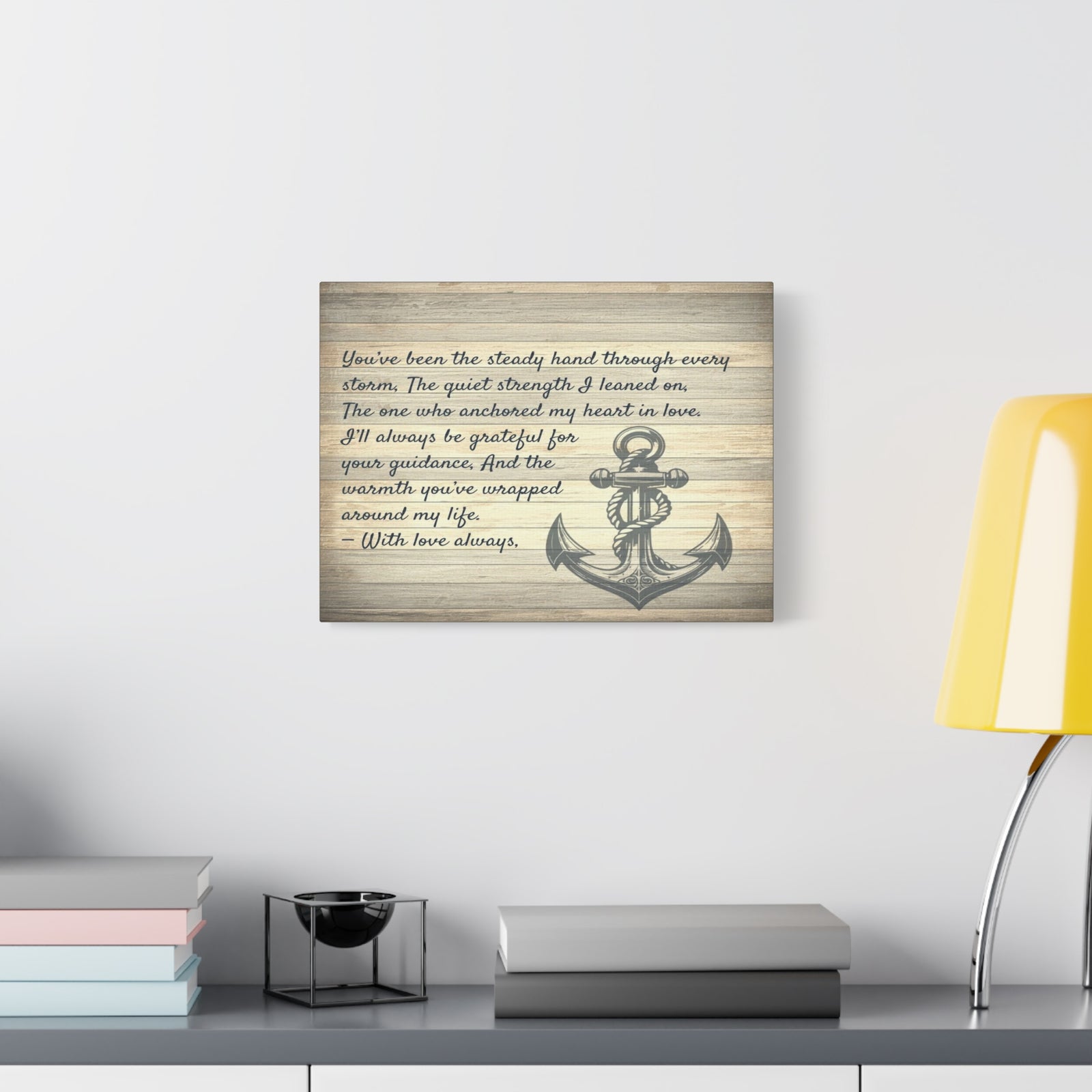 Personalized To Mom Your Love Anchors Me Custom Canvas Wall Art-Express Your Love Gifts