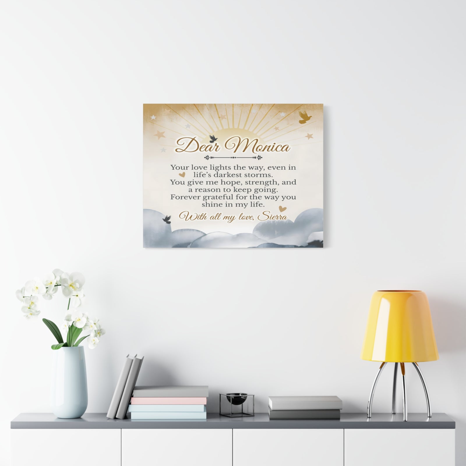 Personalized My Guiding Light Custom Canvas Wall Art-Express Your Love Gifts
