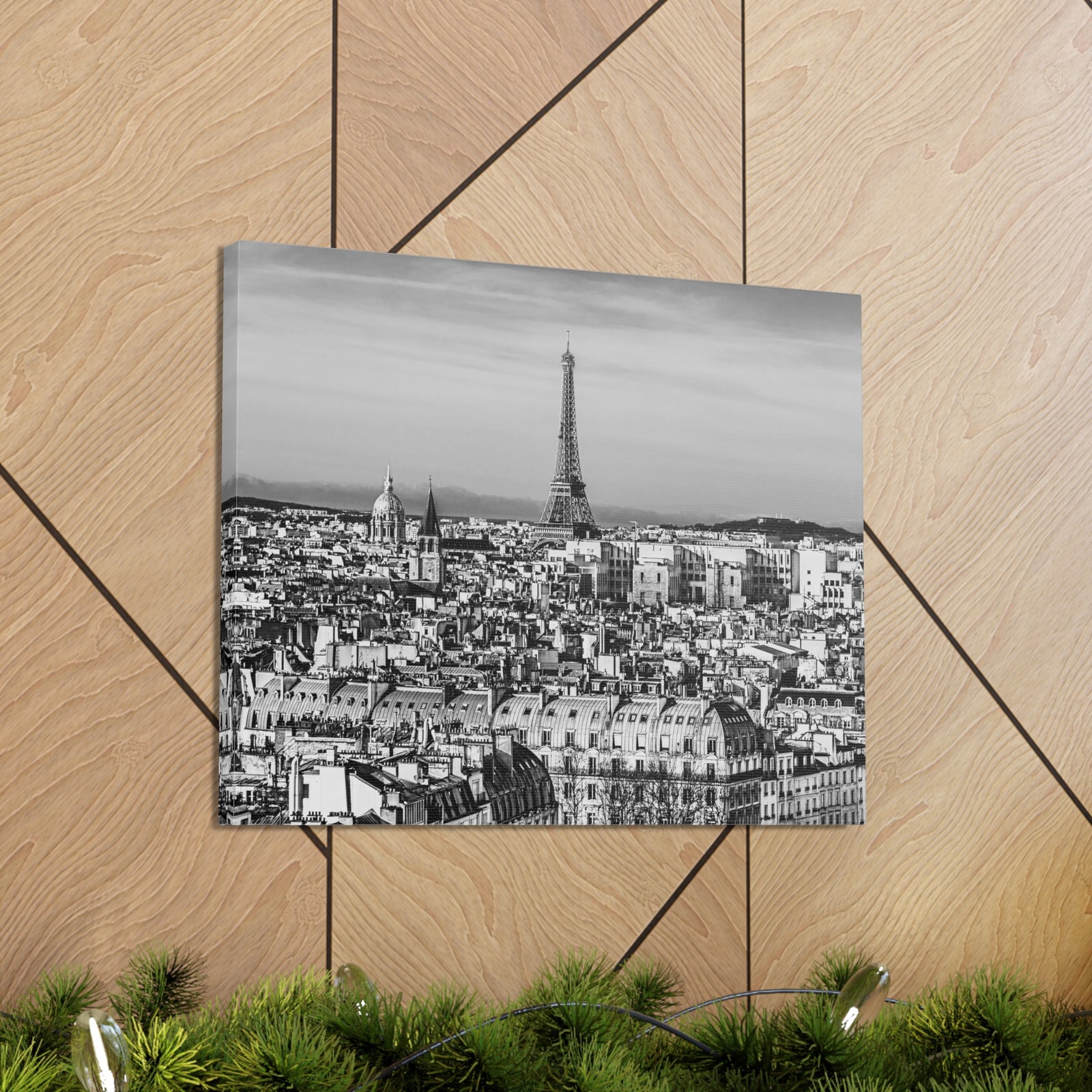 Paris Black And White Skyline Canvas Artwork High-Quality Breathtaking Stunning Cityscape for Home Decor Ready to Hang-Express Your Love Gifts