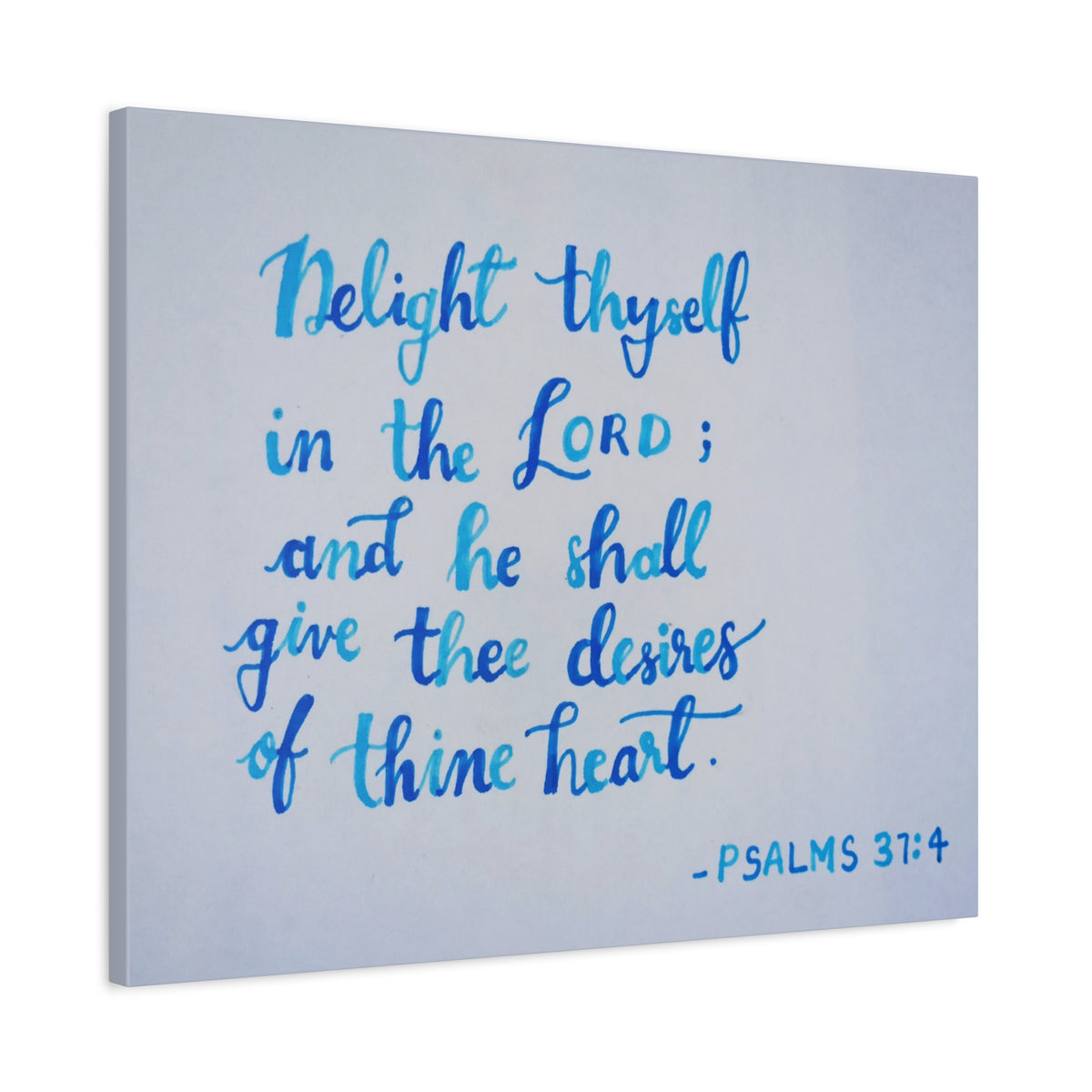 Scripture Canvas Thine Heart Psalms 37:4 Christian Wall Art Bible Verse Print Ready to Hang-Express Your Love Gifts