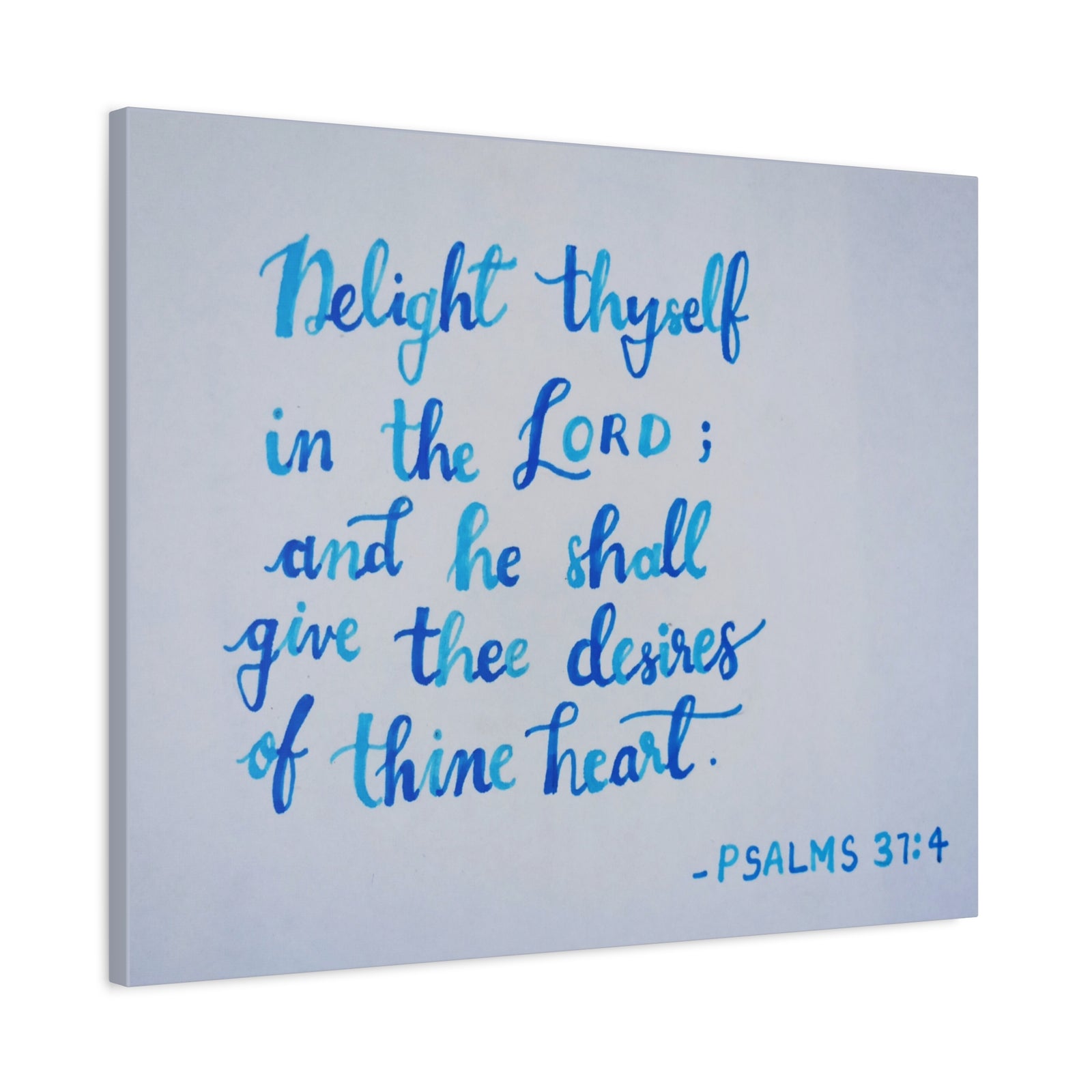 Scripture Canvas Thine Heart Psalms 37:4 Christian Wall Art Bible Verse Print Ready to Hang-Express Your Love Gifts