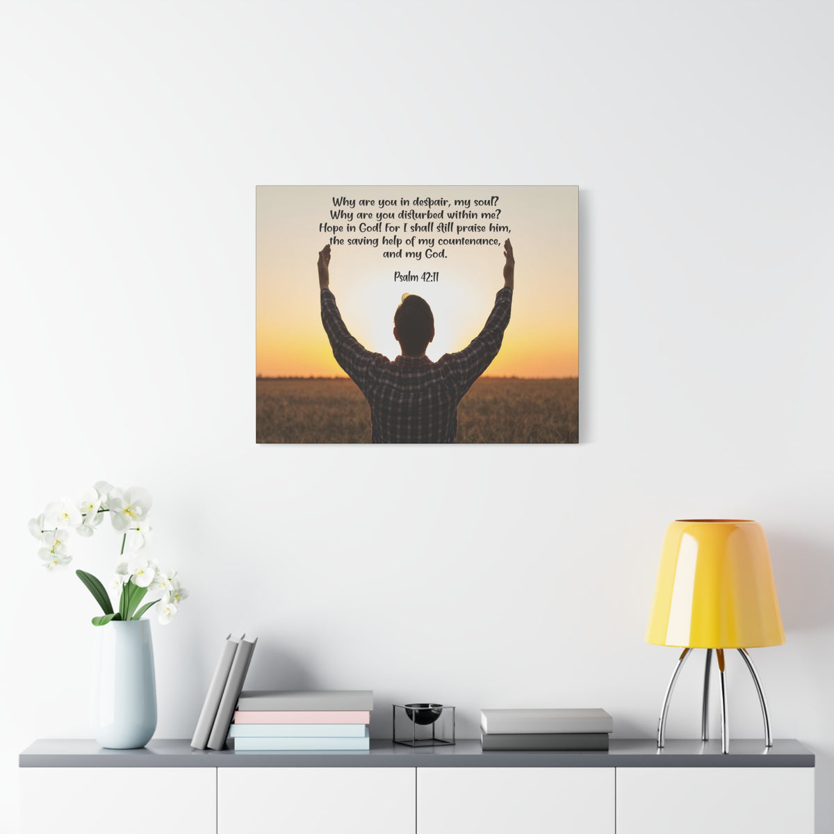 Scripture Walls Hope in God Psalm 42:11 Bible Verse Canvas Christian Wall Art Ready to Hang-Express Your Love Gifts