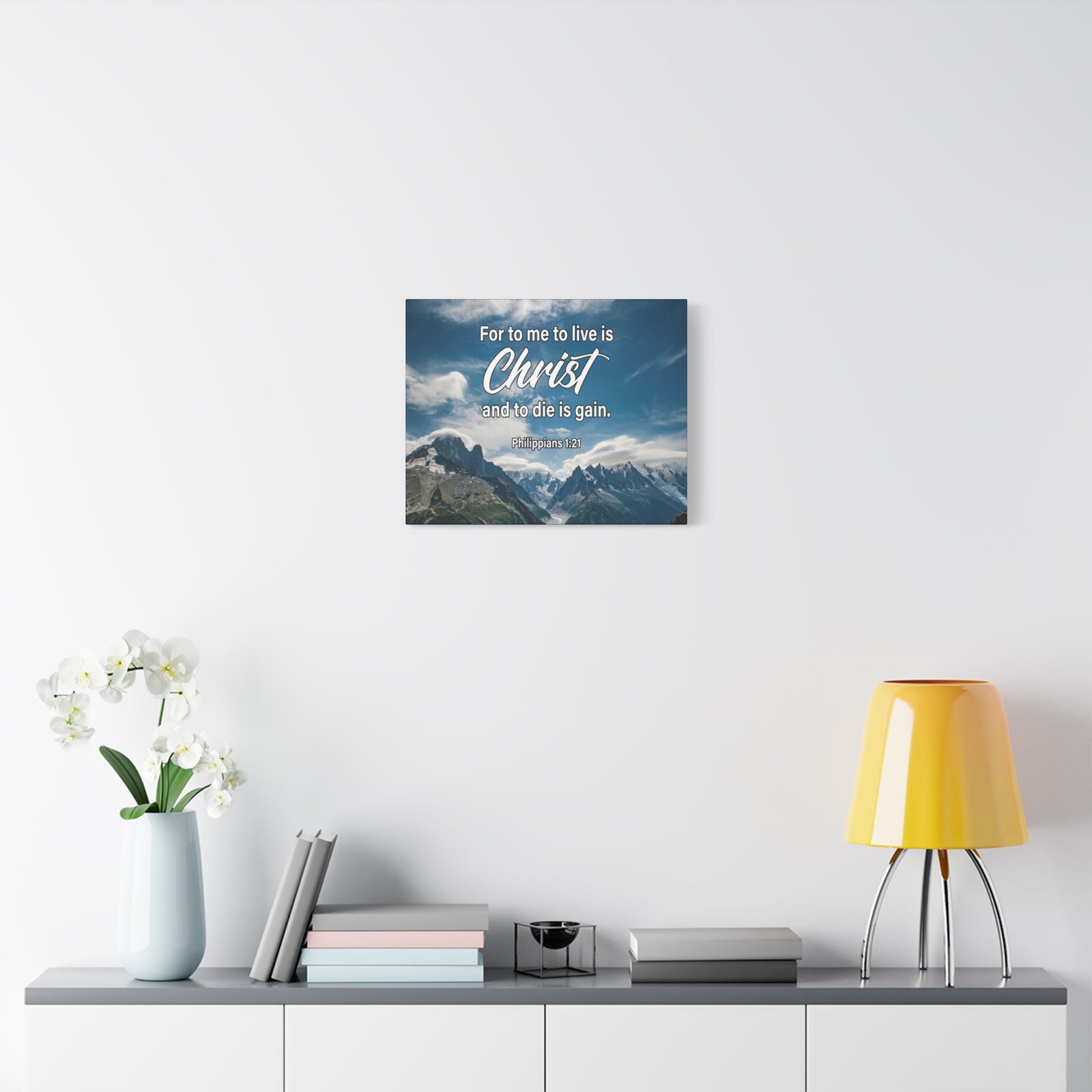 Bible Verse Canvas To Live is Christ Philippians 1:21 Wall Art Christian Home Decor-Express Your Love Gifts