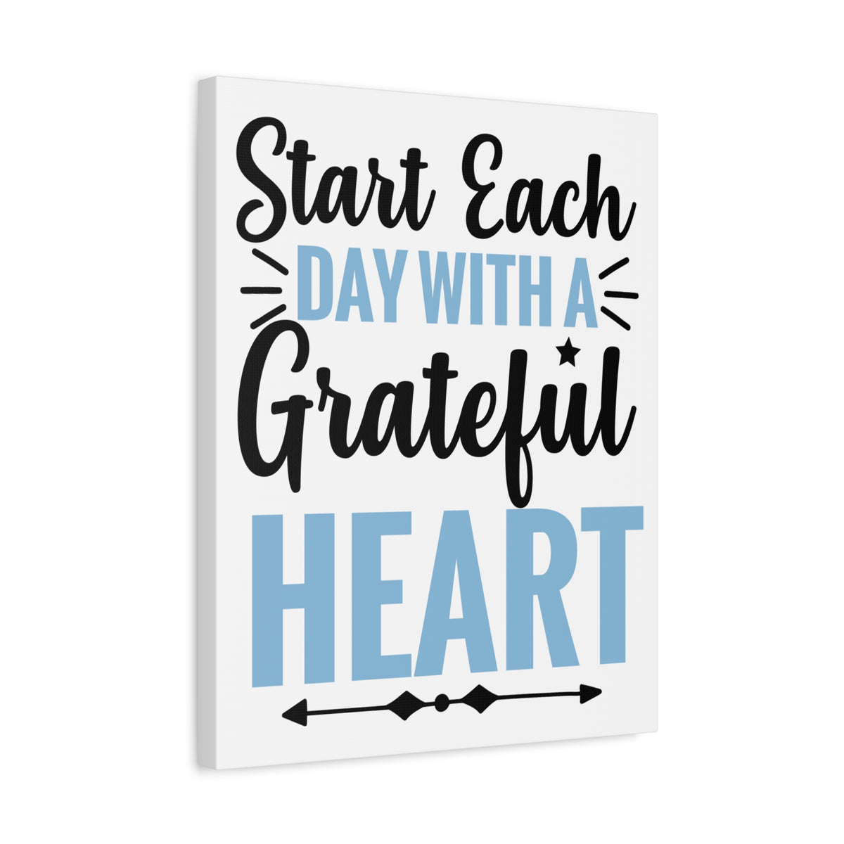 Scripture Canvas A Grateful Heart Psalm 107:1 Christian Wall Art Print Ready to Hang-Express Your Love Gifts