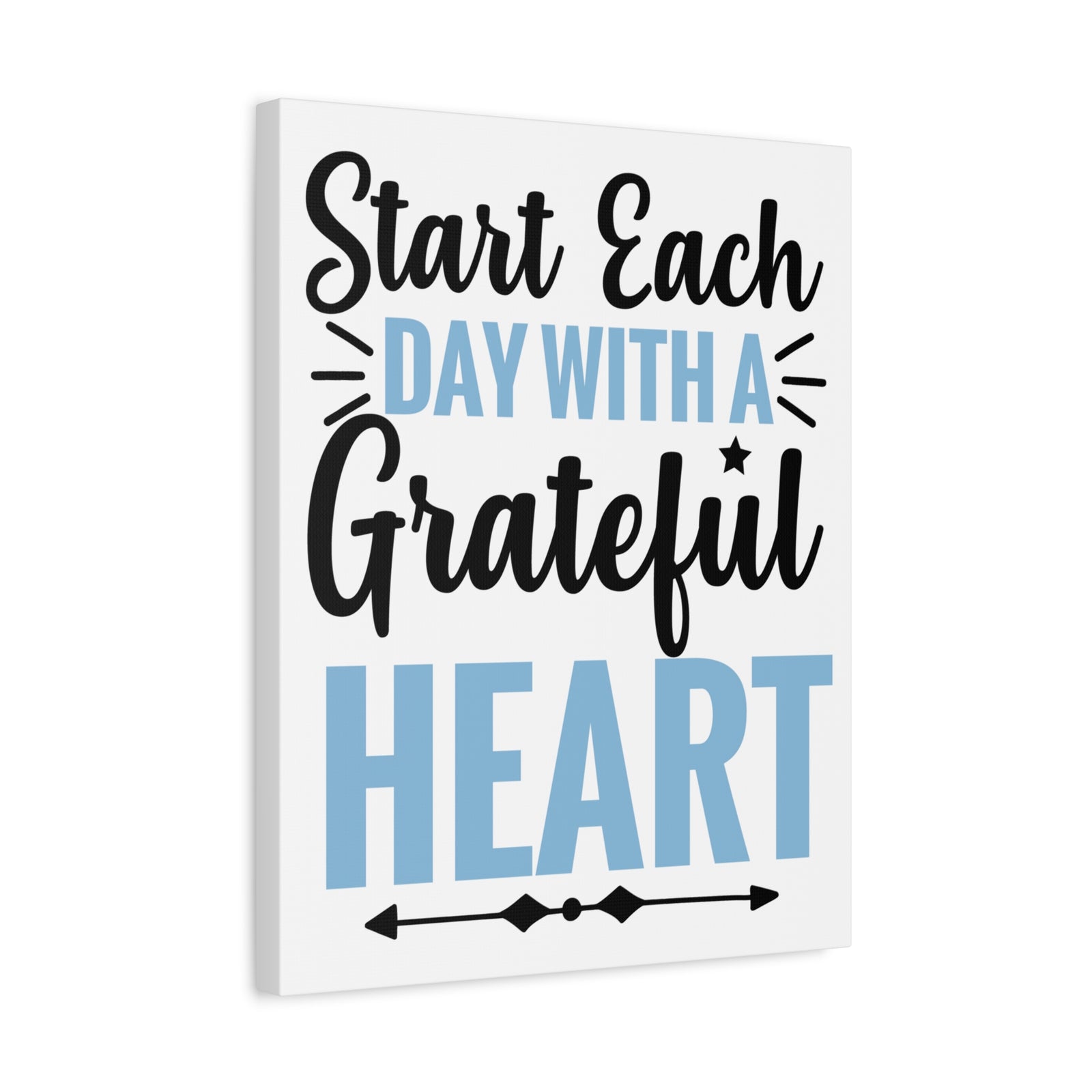 Scripture Canvas A Grateful Heart Psalm 107:1 Christian Wall Art Print Ready to Hang-Express Your Love Gifts