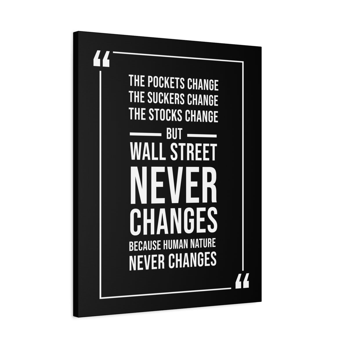 Stock Market Wall Art Wall Street Never Changes Wall Street Trading QuoteMoney Motivation Wall Art-Express Your Love Gifts