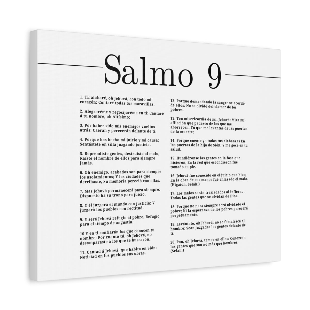 Salmo 9 Impresión De Arte Cristiano en la Pared Lista Para Colgar-Express Your Love Gifts