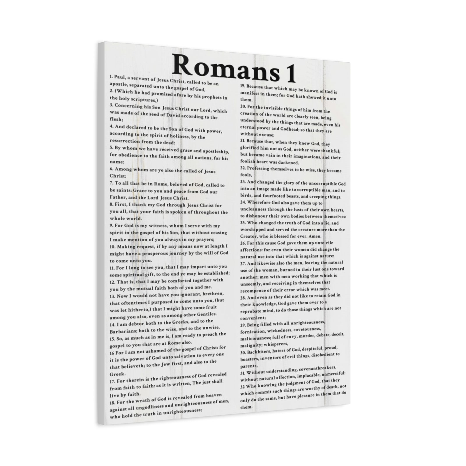 Scripture Walls Romans 1 White Bible Verse Canvas Christian Wall Art Ready to Hang Unframed-Express Your Love Gifts