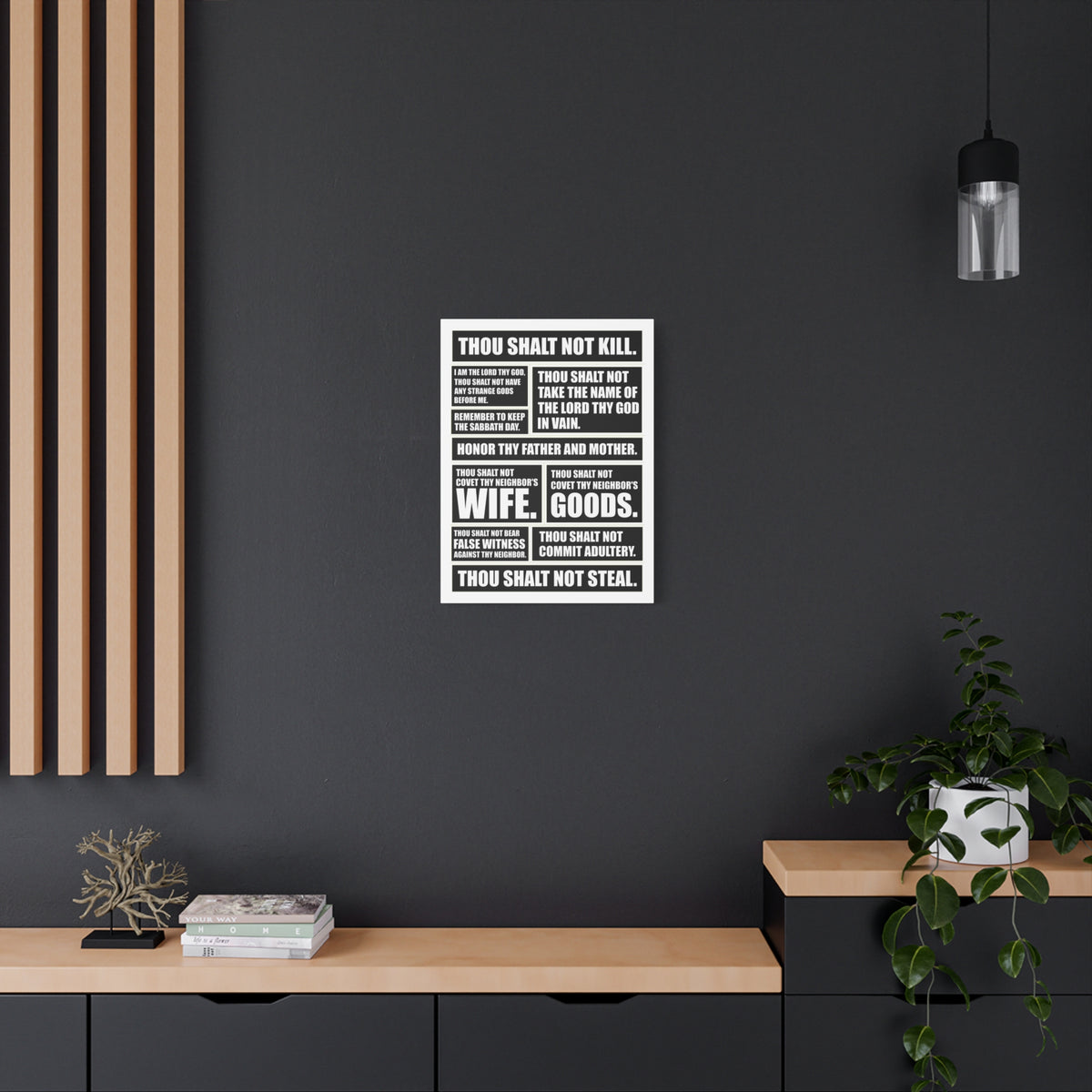 Scripture Walls The Ten Commandments Deuteronomy 4:13 Christian Wall Art Print Ready to Hang-Express Your Love Gifts
