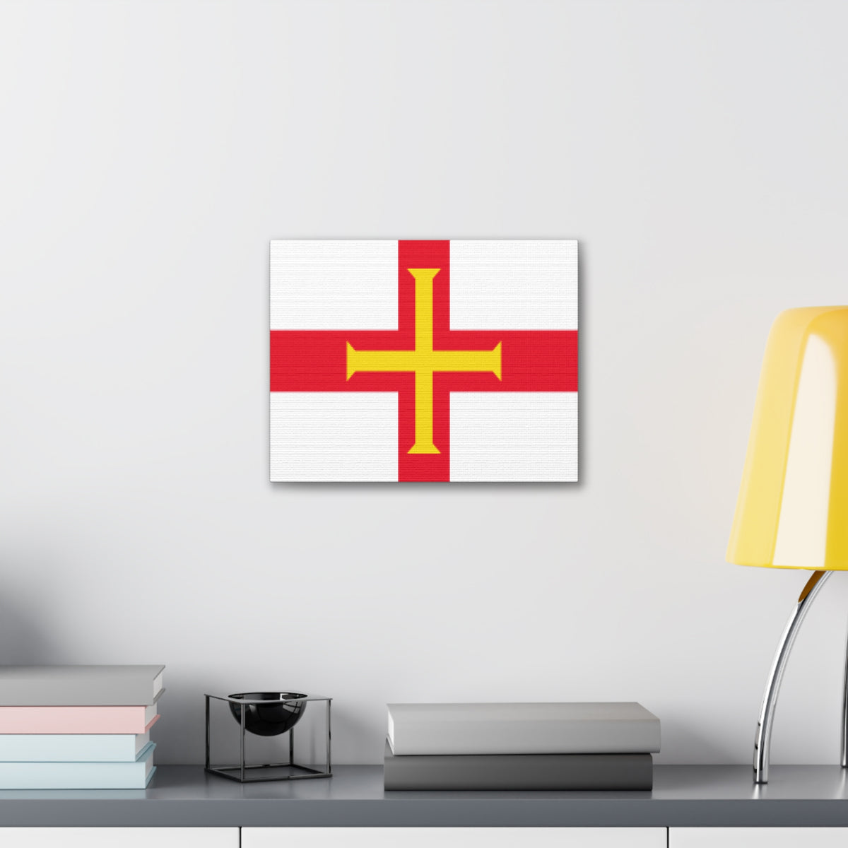 Guernsey Country Flag Canvas Vibrant Wall Art Unframed Home Decor-Express Your Love Gifts