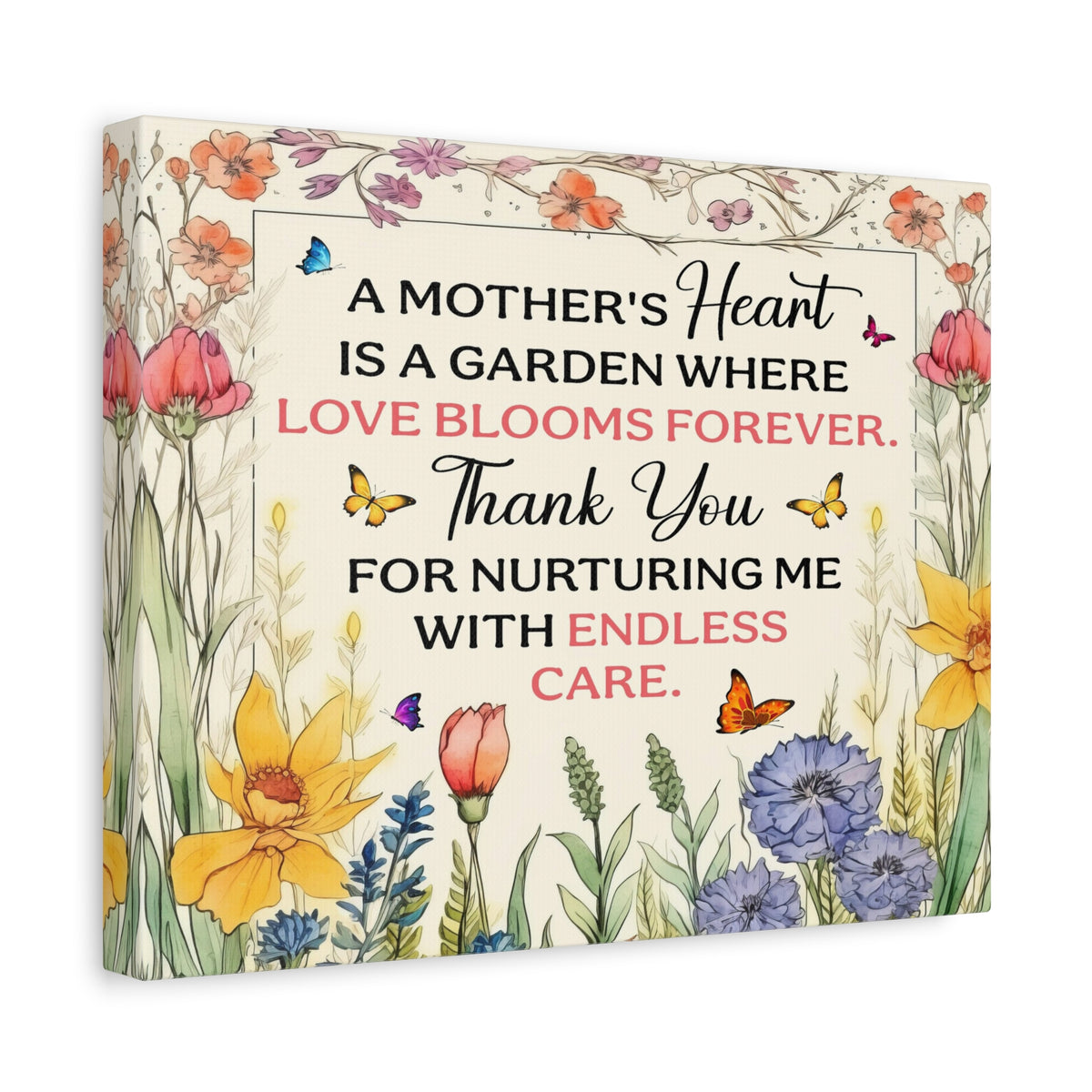 To Mom A Mother's Heart Inspirational Quote – Elegant Home Décor-Express Your Love Gifts
