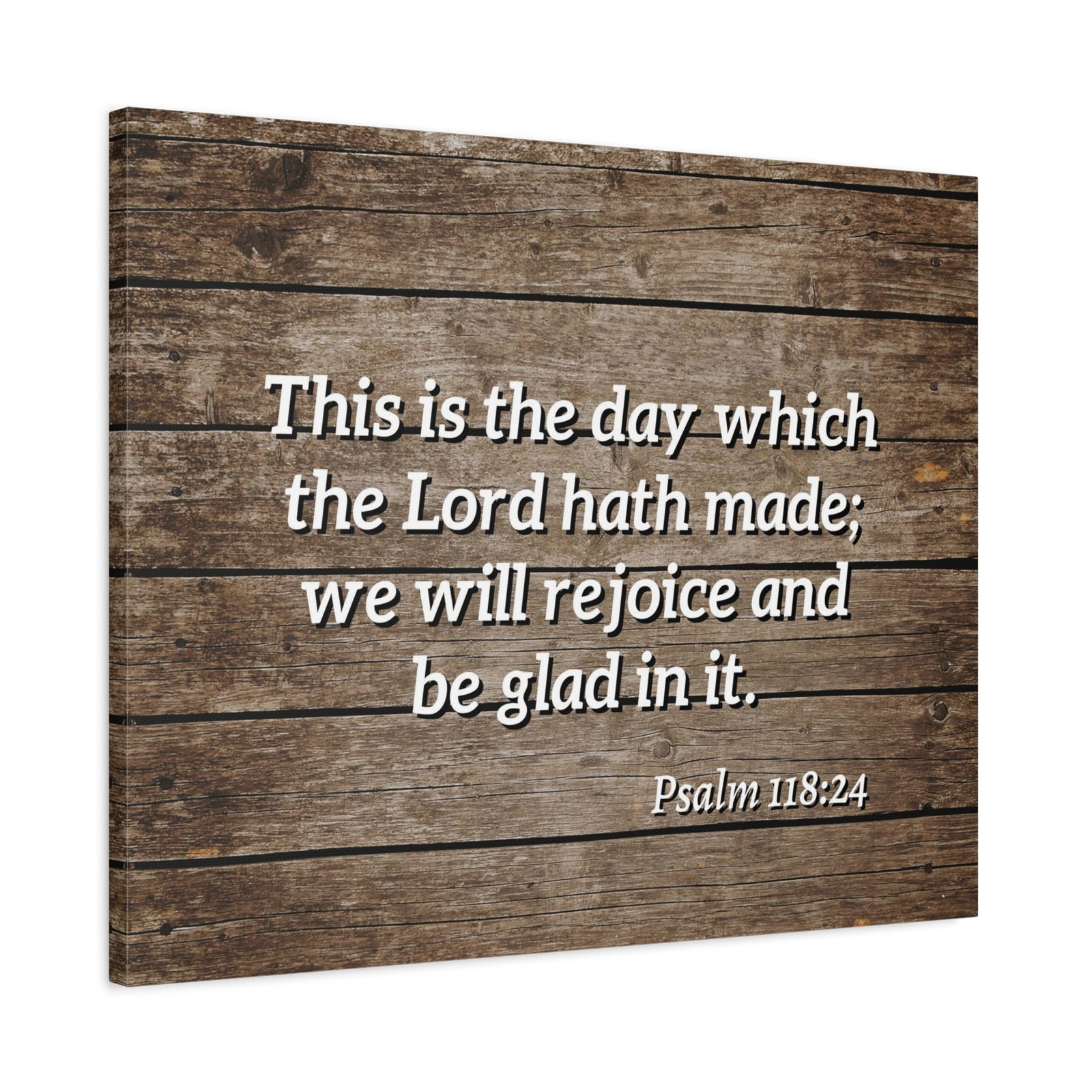 Scripture Walls Rejoice And Be Glad Psalm 118:24 Bible Verse Canvas Christian Wall Art Ready to Hang-Express Your Love Gifts