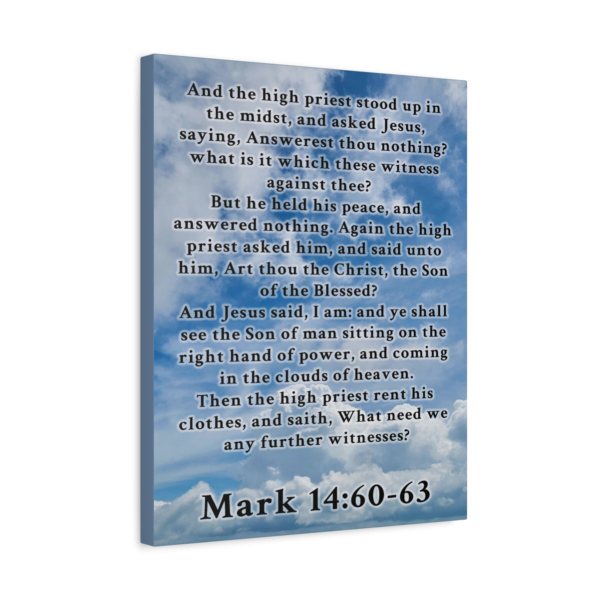 Scripture Walls Mark 14:60-63 KJV Christian Wall Art Print Ready to Hang Unframed-Express Your Love Gifts