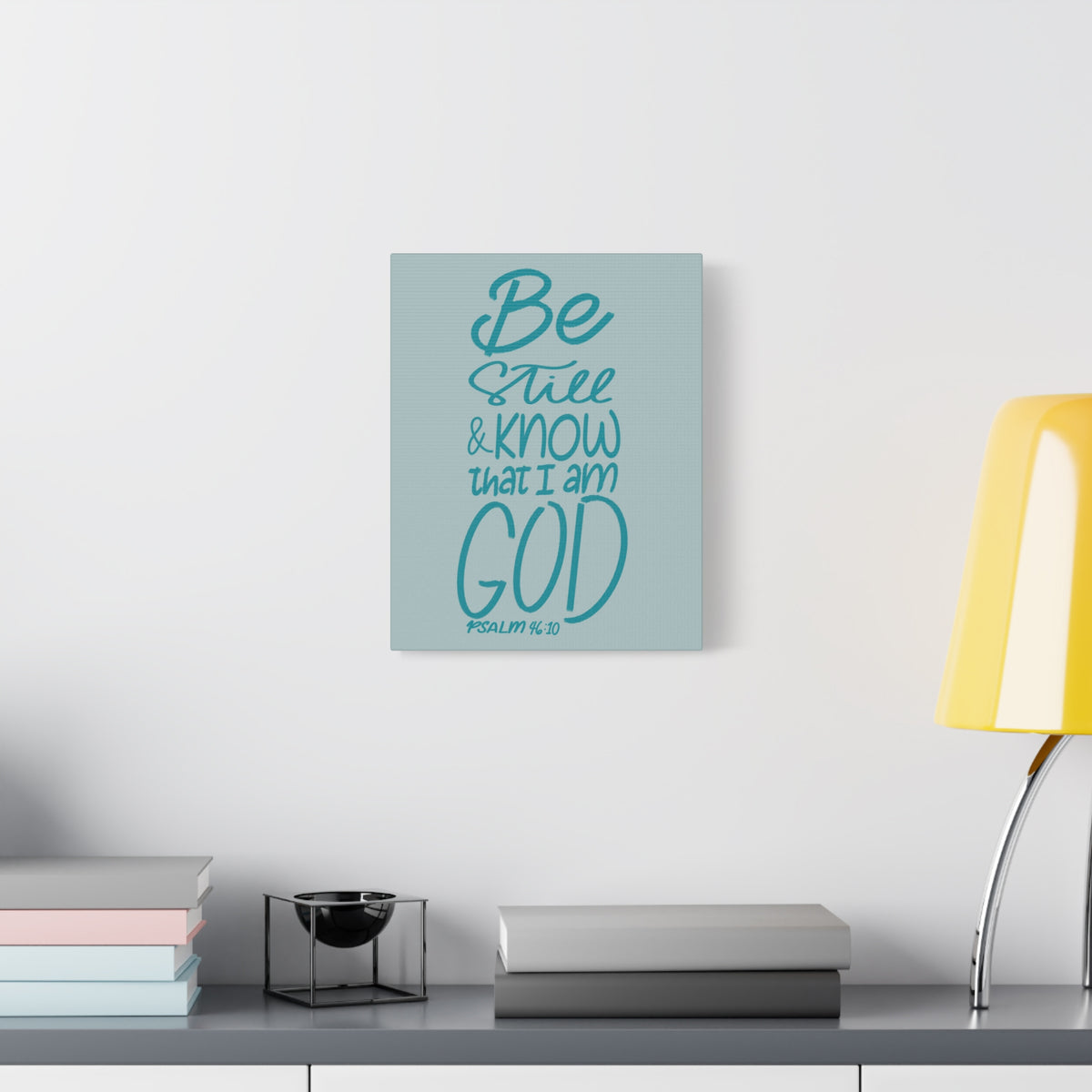 Scripture Walls Know That I Am God Psalm 46:10 Bible Verse Canvas Christian Wall Art Ready to Hang-Express Your Love Gifts