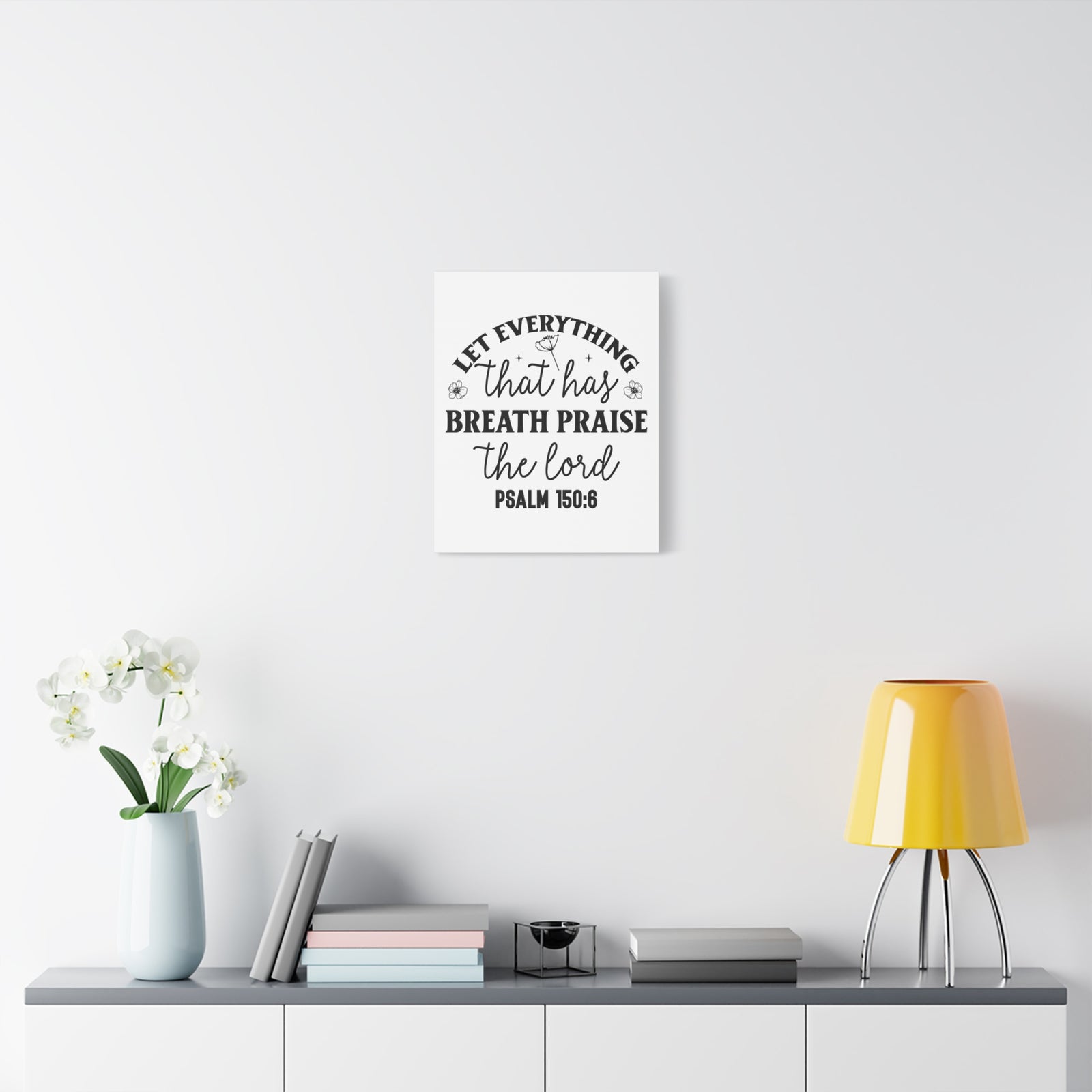 Scripture Walls Psalm 150:6 Breath Praise Bible Verse Canvas Christian Wall Art Ready to Hang Unframed-Express Your Love Gifts