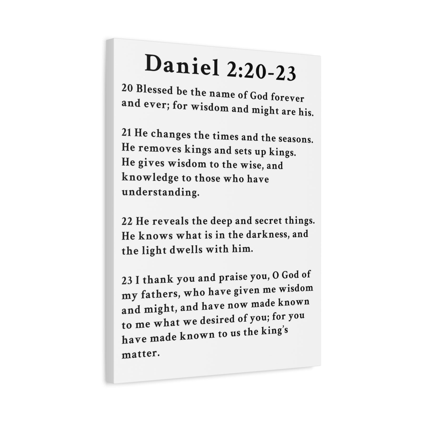 Scripture Walls Daniel 2:20-23 Daniel's Prayer of Praise Bible Verse Canvas Christian Wall Art Ready to Hang Unframed-Express Your Love Gifts