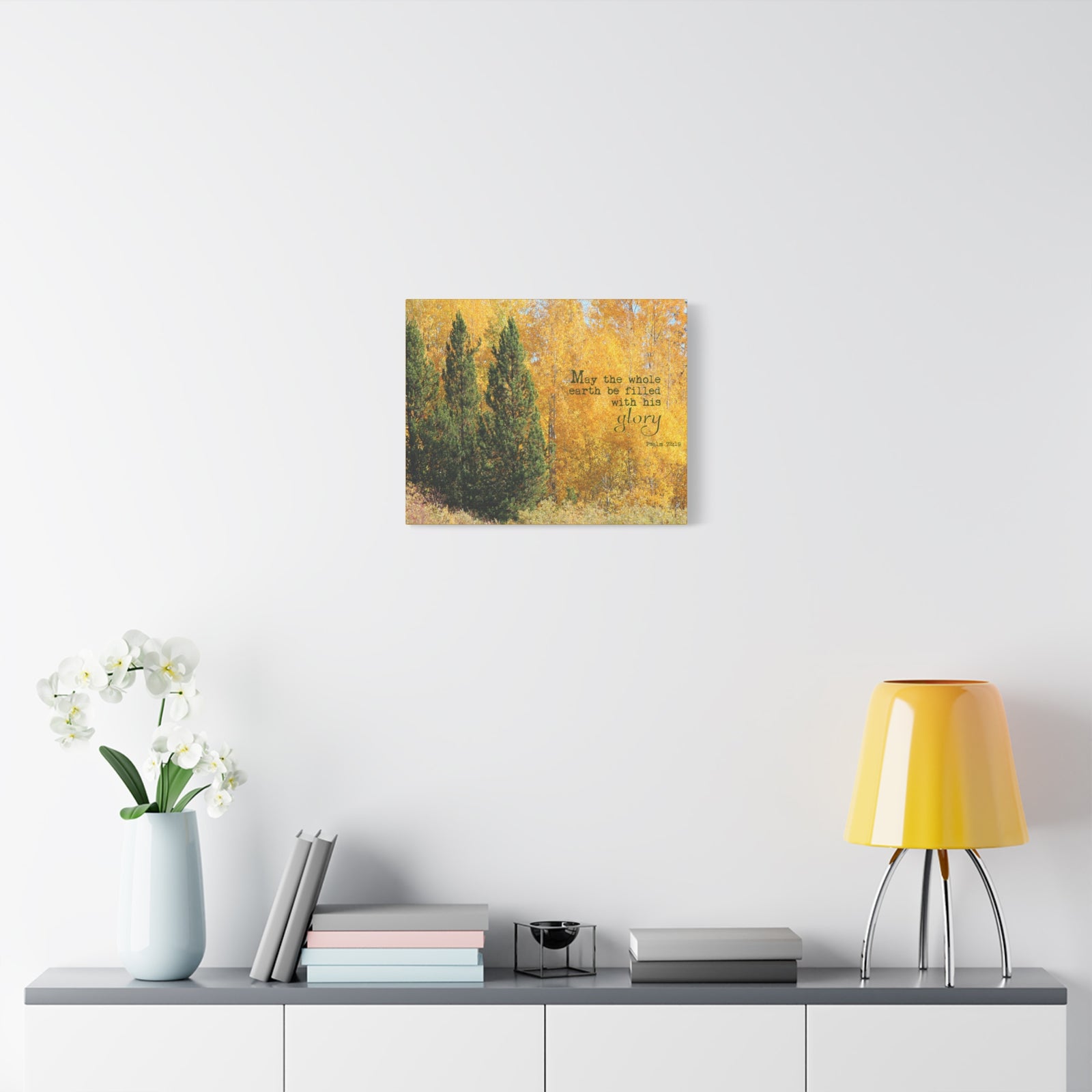 Scripture Walls Filled With His Glory Psalm 72:19 Bible Verse Canvas Christian Wall Art Bible Verse Print Ready To Hang-Express Your Love Gifts