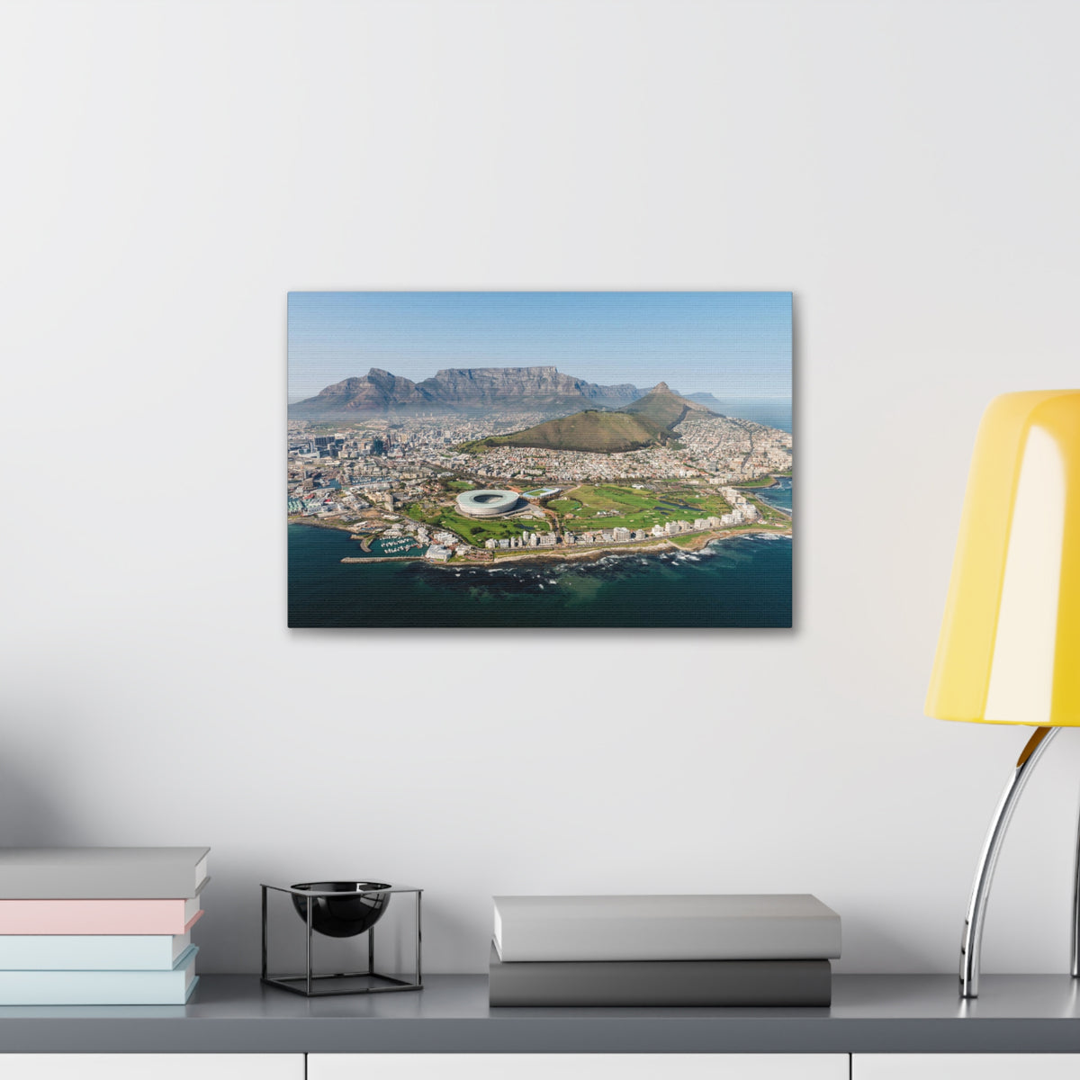 Cape Town Daytime Skyline Canvas Artwork High-Quality Breathtaking Stunning Cityscape for Home Decor Ready to Hang-Express Your Love Gifts