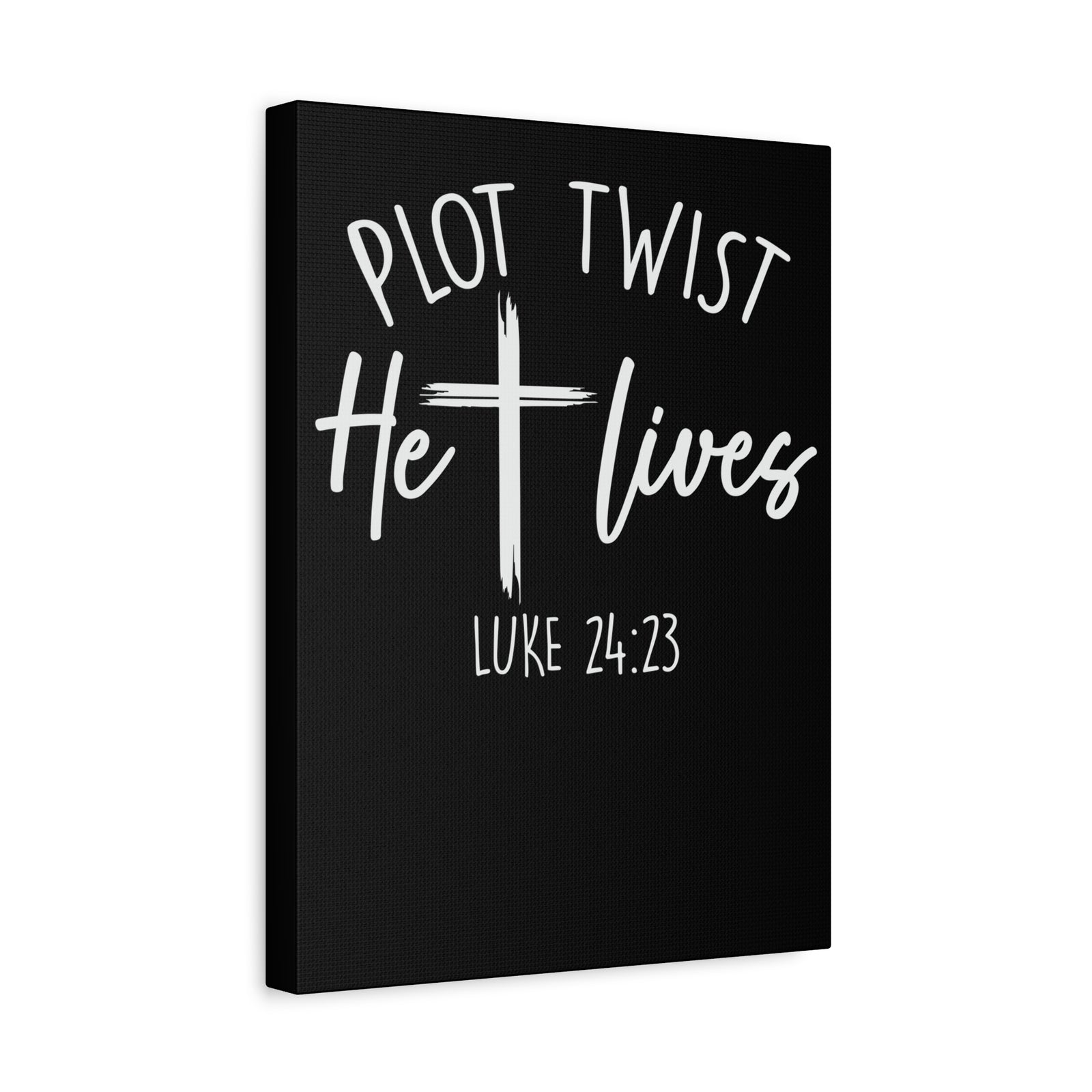 Scripture Walls Luke 24:23 Plot Twist Bible Verse Canvas Christian Wall Art Ready to Hang Unframed-Express Your Love Gifts