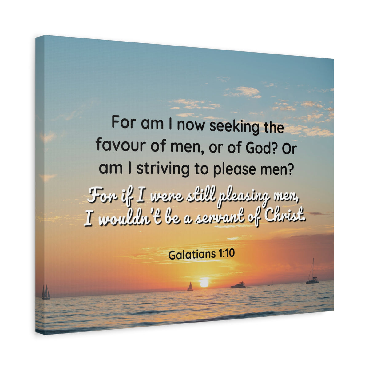 Scripture Canvas Servant Of Christ Galatians 1:10 Christian Wall Art Bible Verse Print Ready to Hang-Express Your Love Gifts