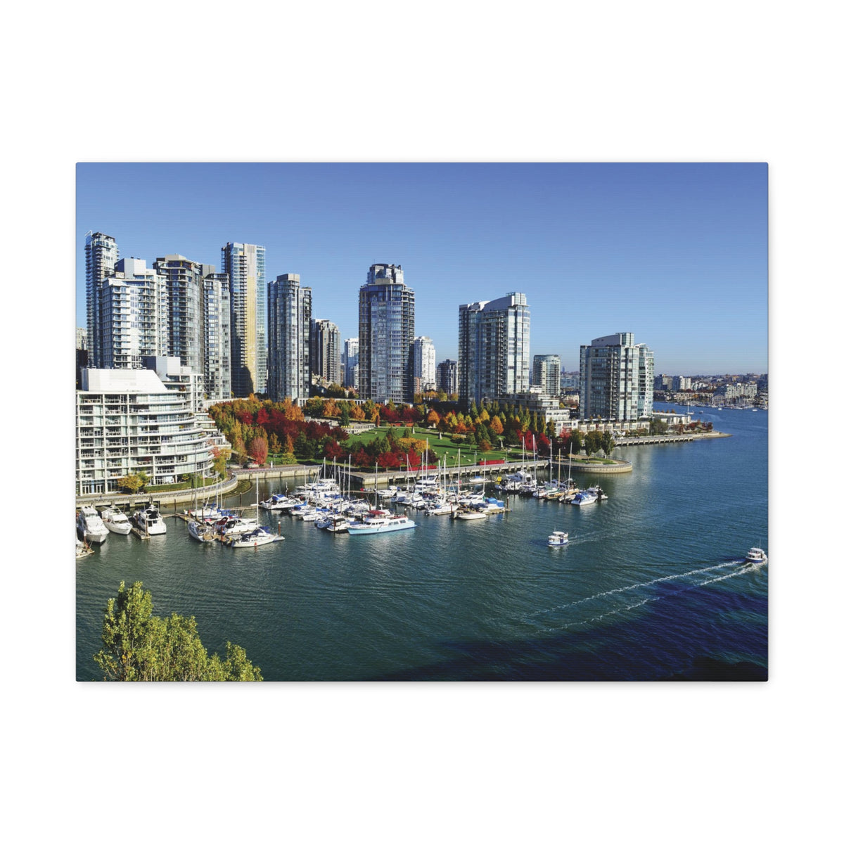 Vancouver Daytime Skyline Canvas Artwork High-Quality Breathtaking Stunning Cityscape for Home Decor Ready to Hang-Express Your Love Gifts