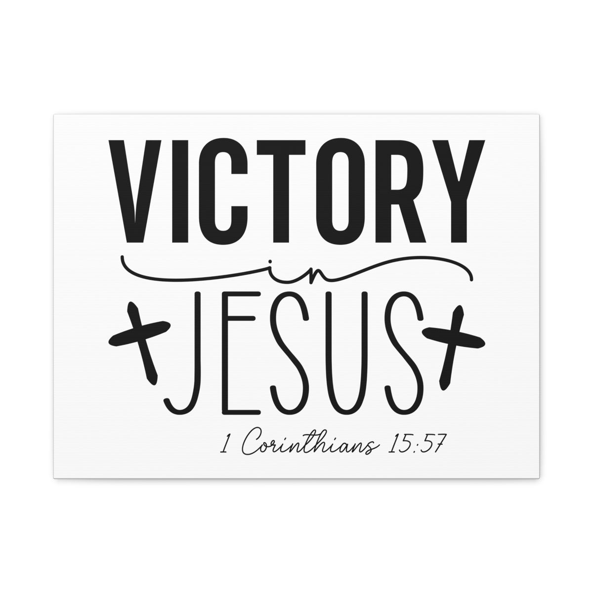 Scripture Walls 1 Corinthians 15:57 Victory in Jesus Bible Verse Canvas Christian Wall Art Ready to Hang Unframed-Express Your Love Gifts