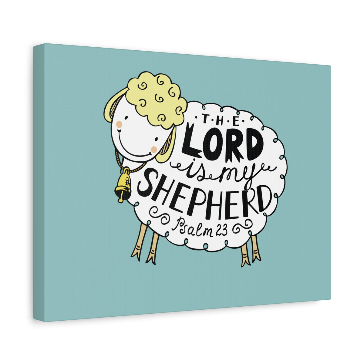Scripture Canvas My Shepherd Sheep Psalm 23 Christian Wall Art Bible Verse Print Ready to Hang-Express Your Love Gifts