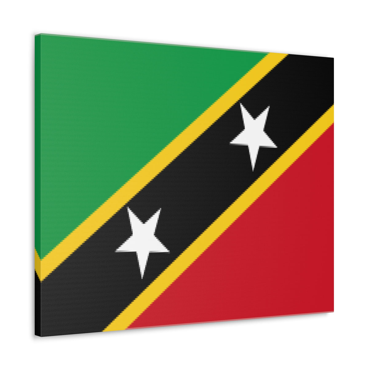 Saint Kitts and Nevis Country Flag Canvas Vibrant Wall Art Unframed Home Decor-Express Your Love Gifts