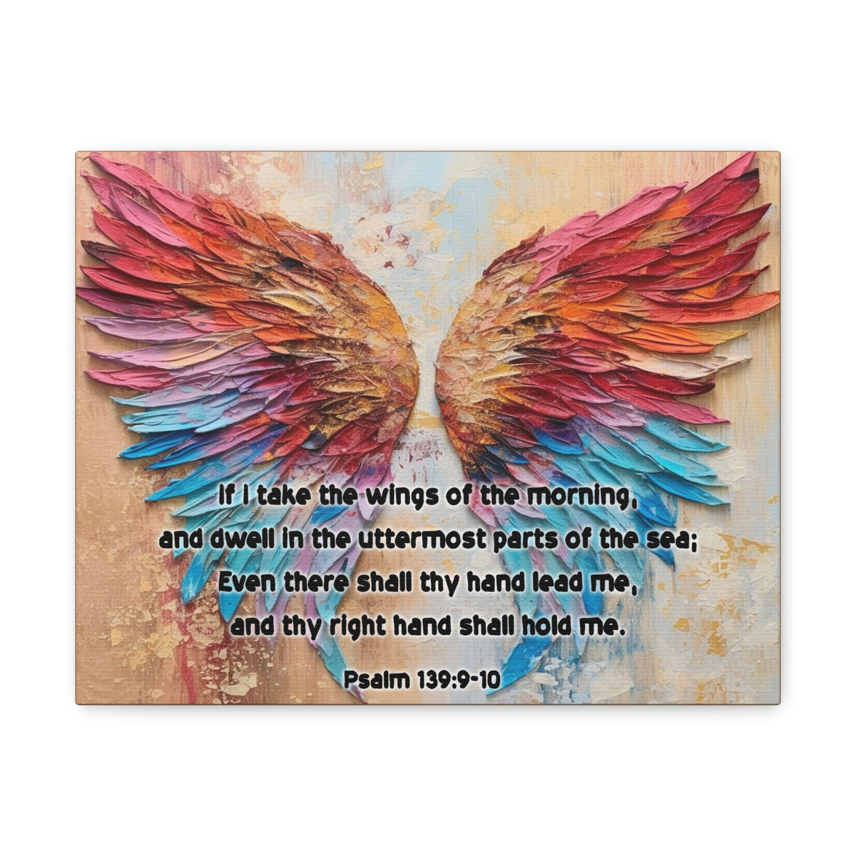 Scripture Walls Wings of the Morning Psalm 139:9-10 Christian Wall Art Print Ready to Hang Unframed-Express Your Love Gifts