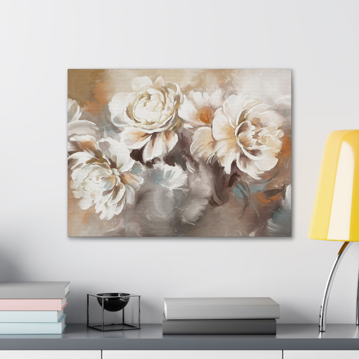 Oil Painting With Flower Rose & Peonies Flower Canvas Wall Art for Home Decor Ready-to-Hang-Express Your Love Gifts