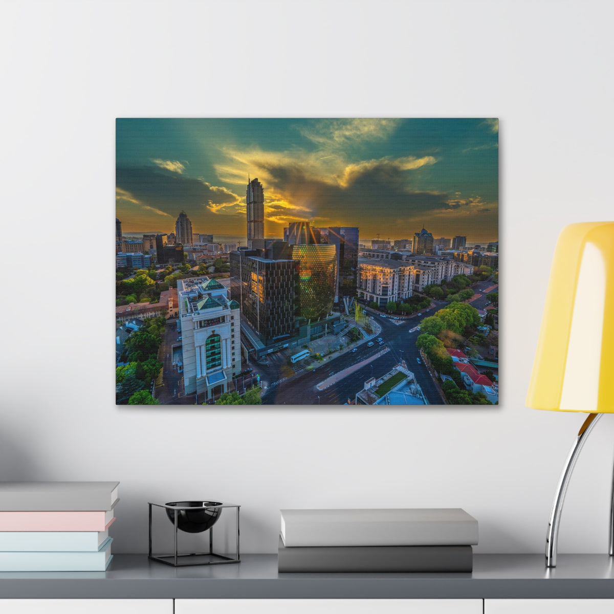 Johannesburg Daytime Skyline Canvas Artwork High-Quality Breathtaking Stunning Cityscape for Home Decor Ready to Hang-Express Your Love Gifts