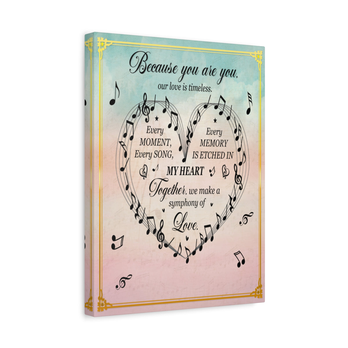 To My Wife Symphony of Love Canvas Wall Art - Romantic Gift for Her-Express Your Love Gifts