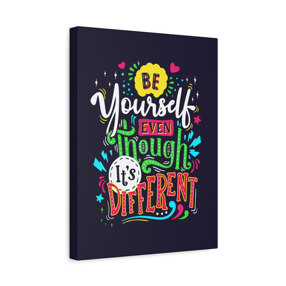 Inspirational Quote Canvas Be Yourself Wall Art Motivational Motto Inspiring Prints Artwork Decor Ready to Hang-Express Your Love Gifts