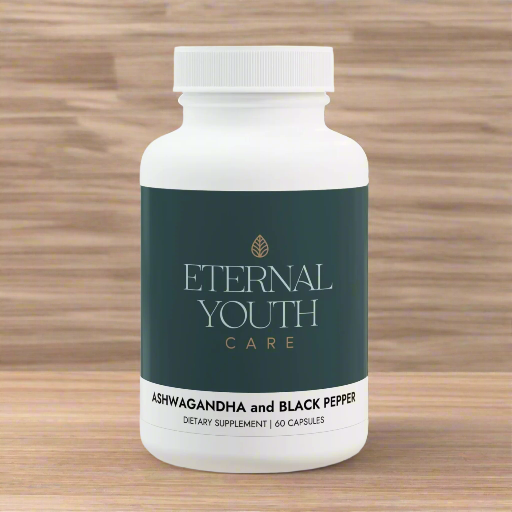 Eternal Youth Ashwagandha with Black Pepper – Stress Relief & Wellness Support | Non-GMO, Vegan (60 Capsules)-Express Your Love Gifts