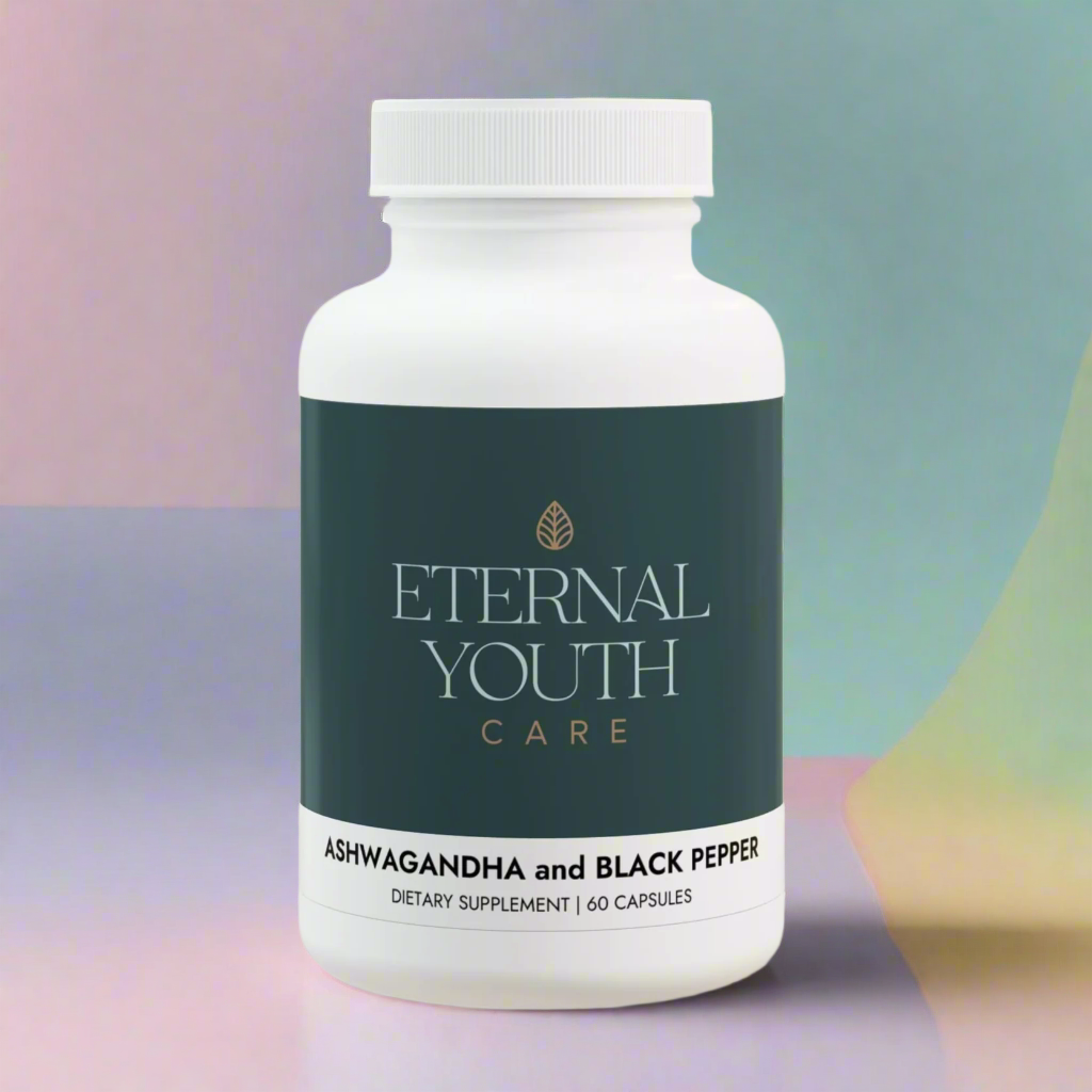 Eternal Youth Ashwagandha with Black Pepper – Stress Relief & Wellness Support | Non-GMO, Vegan (60 Capsules)-Express Your Love Gifts